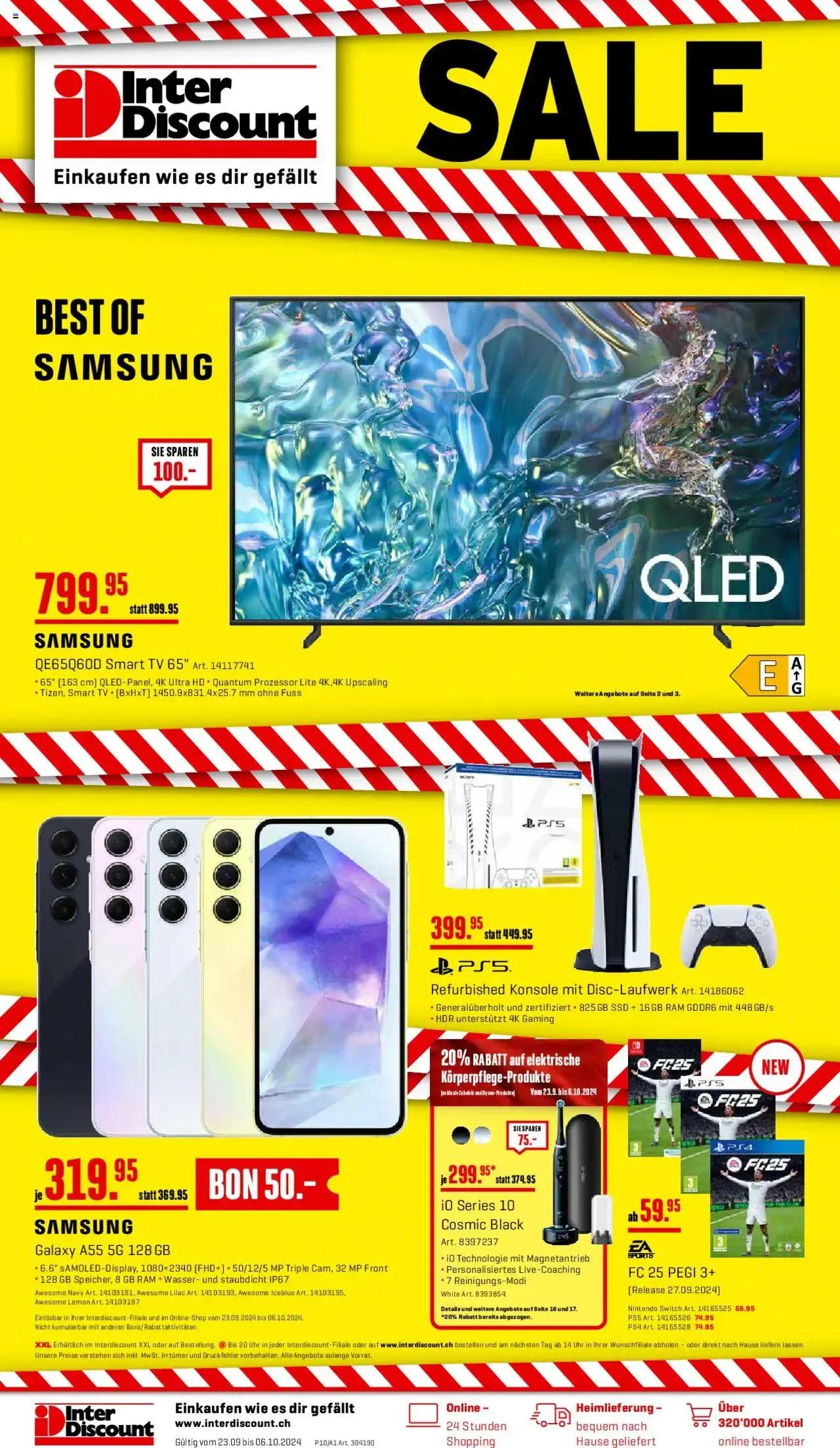 Interdiscount Aktionen von 23. September bis 6. Oktober 2024 - Prospekt seite  1