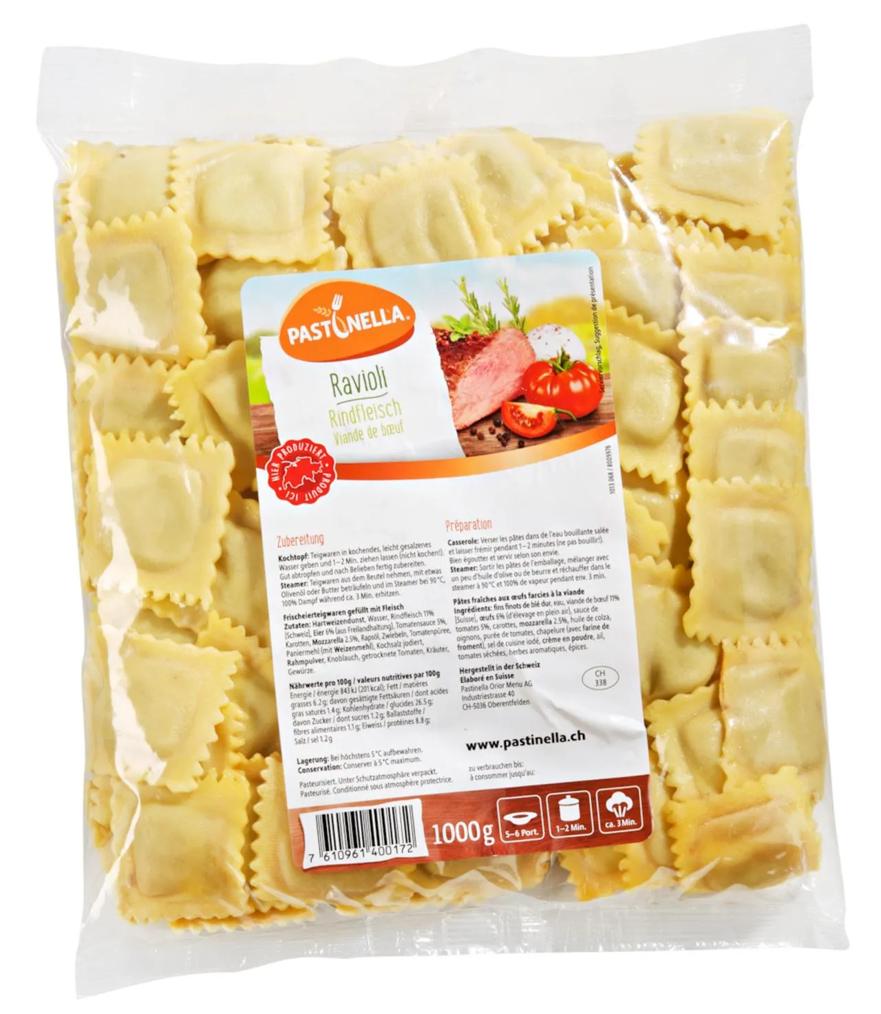 Pastinella Ravioli mit Rindfleisch
