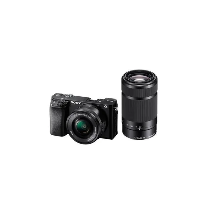 SONY Alpha a6100 + E PZ 16–50mm F3.5–5.6 OSS + E 55-210mm F4.5-6.3 OSS Kit (24.2 MP, APS-C)
