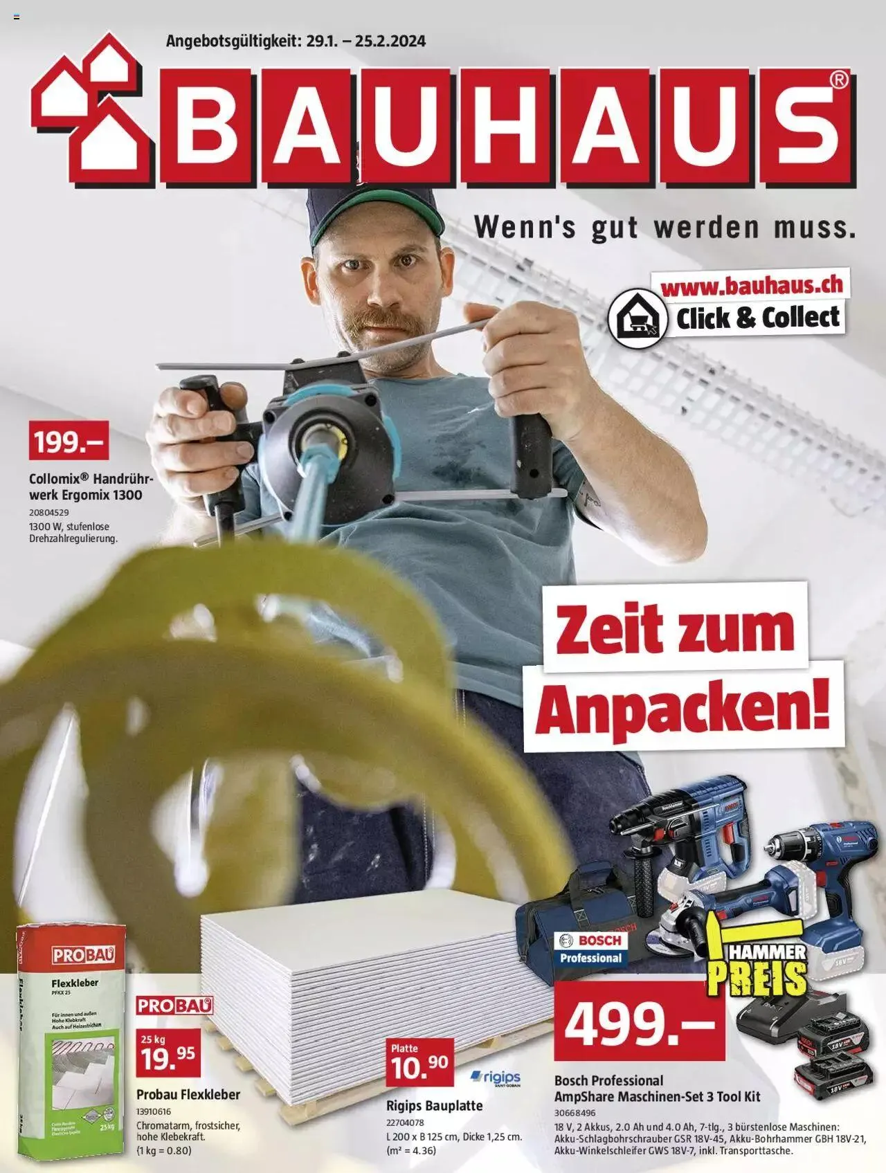 Bauhaus Aktionen von 29. Januar bis 25. Februar 2024 - Prospekt seite  