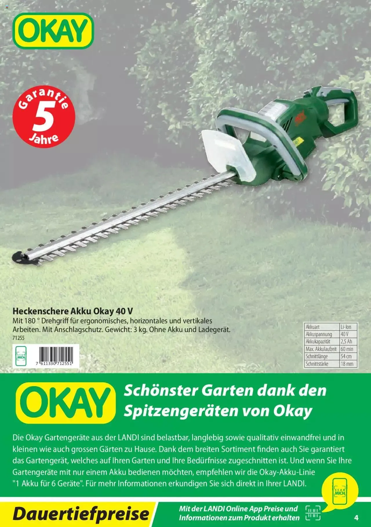 Landi Akkugeräte Linie 2023 von 7. März bis 31. Dezember 2023 - Prospekt seite 4