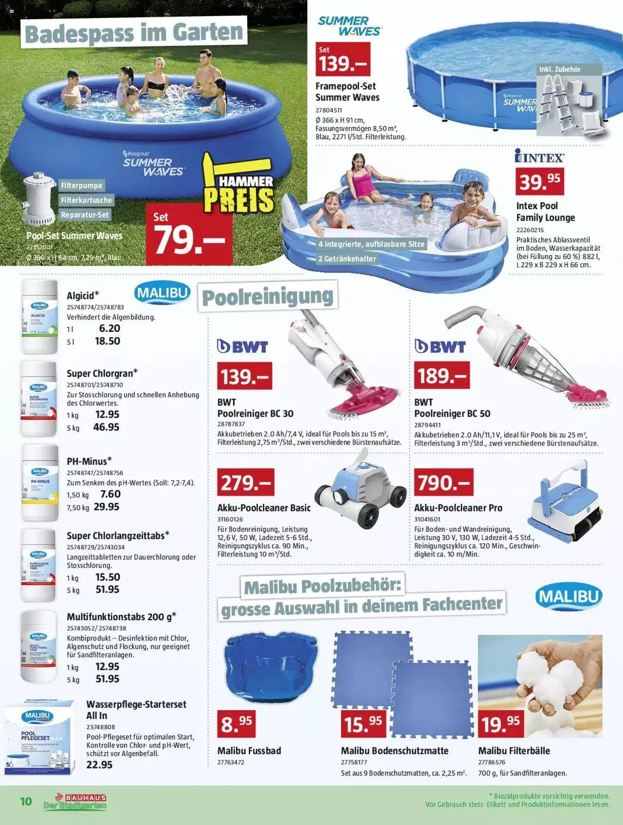 Bauhaus Aktionen von 27. Mai bis 30. Juni 2024 - Prospekt seite 10