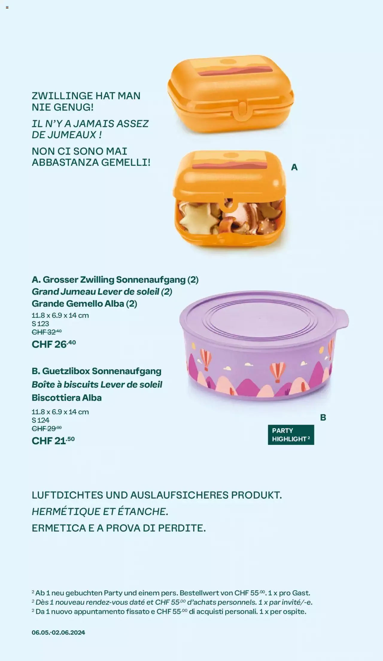 Tupperware Aktionen von 6. Mai bis 2. Juni 2024 - Prospekt seite  2