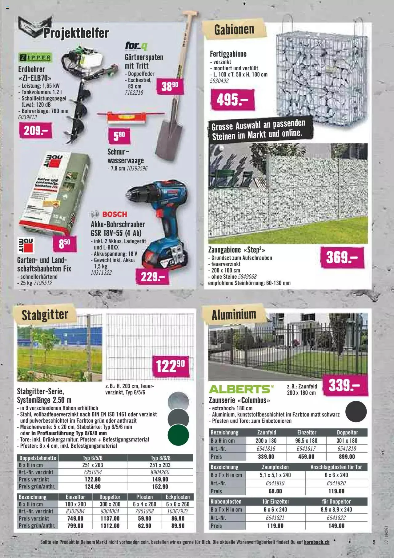 Hornbach Aktionen von 1. Mai bis 31. Dezember 2023 - Prospekt seite 5