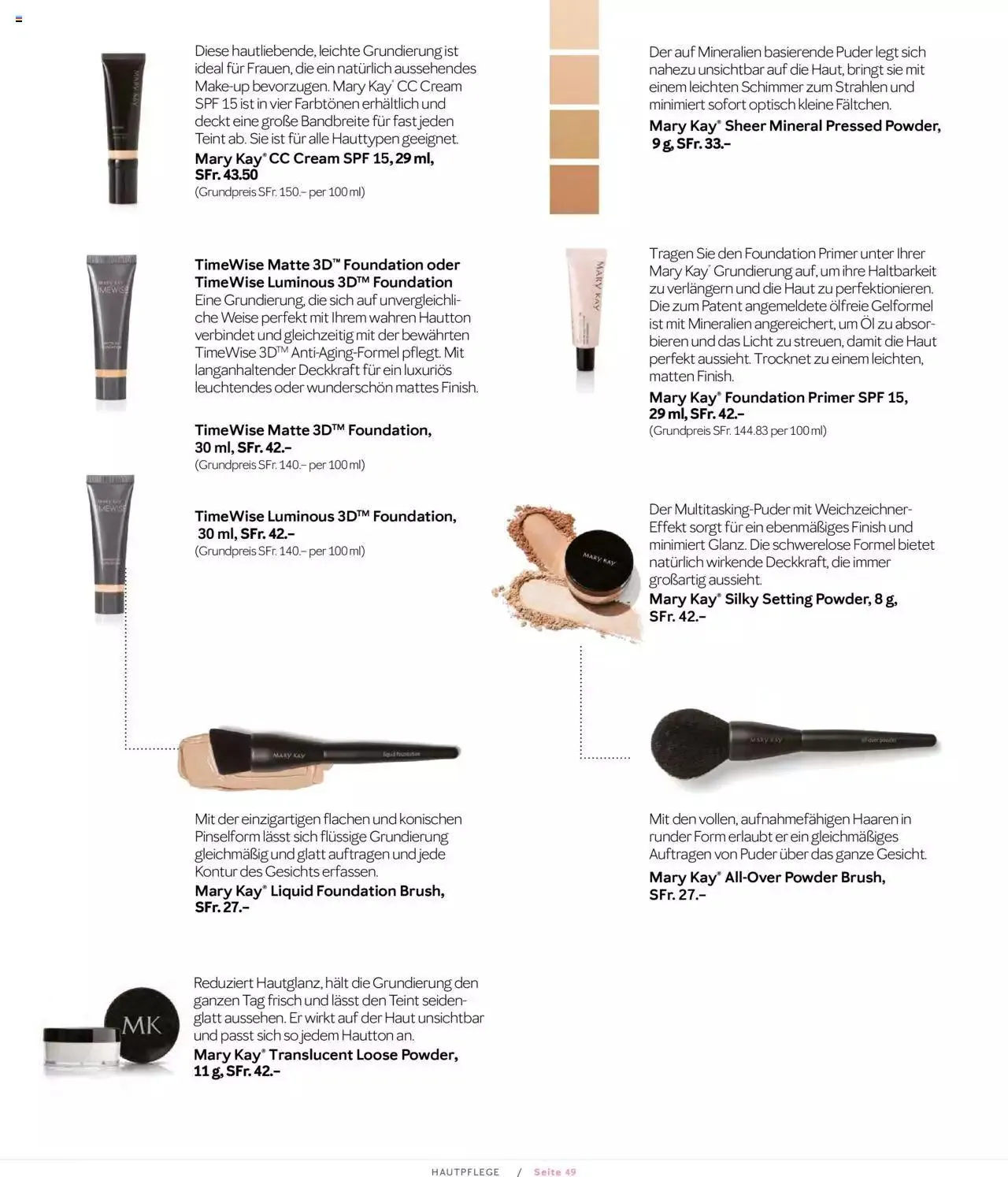 Mary Kay - Hautpflege von 1. April bis 31. Dezember 2023 - Prospekt seite 49