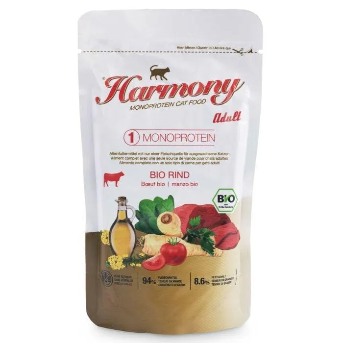 Harmony Cat Monoprotein Bio Adult Rind Katzenfutter