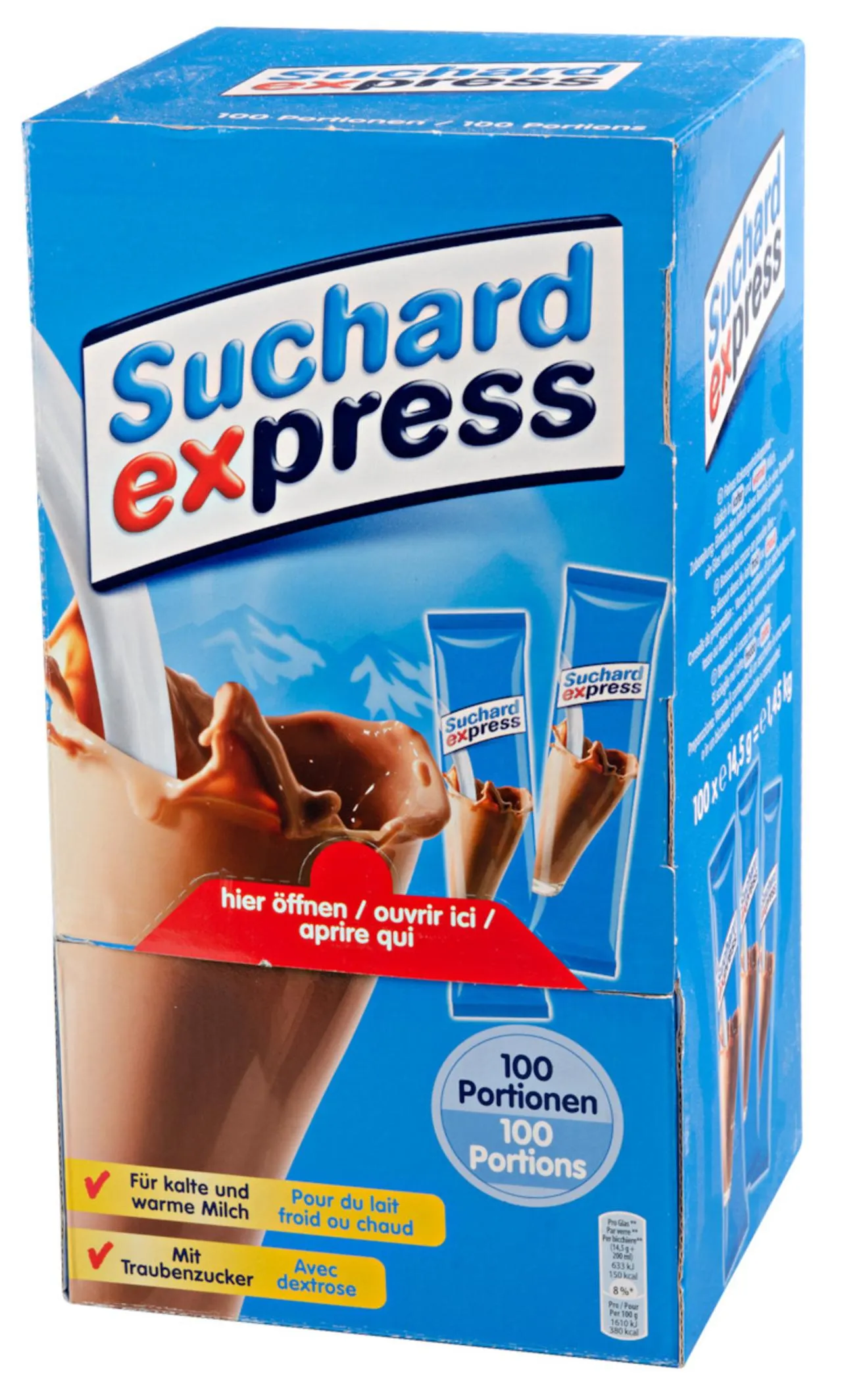 Suchard Express, Portionen