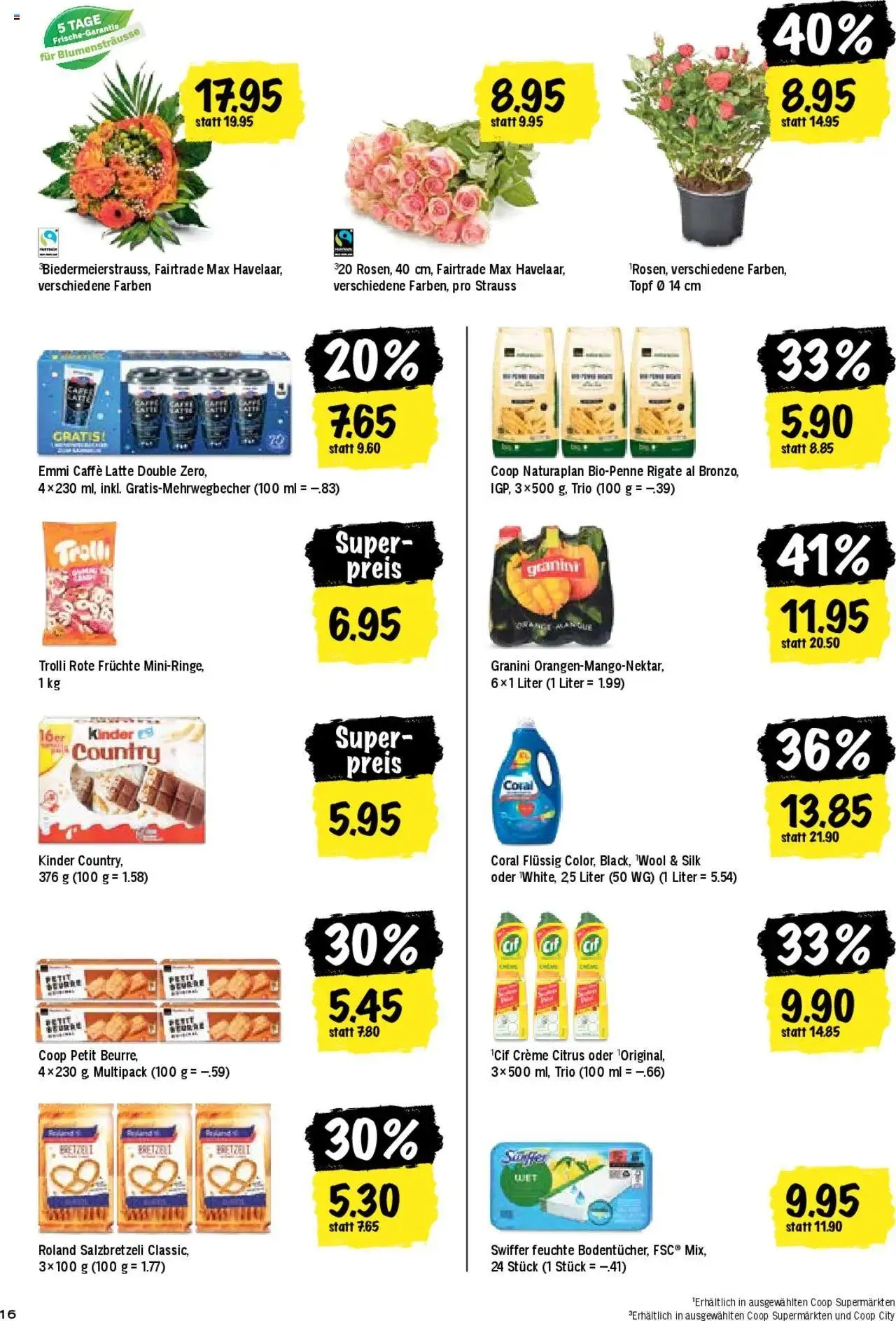 Coop Aktionen von 6. August bis 11. August 2024 - Prospekt seite  16