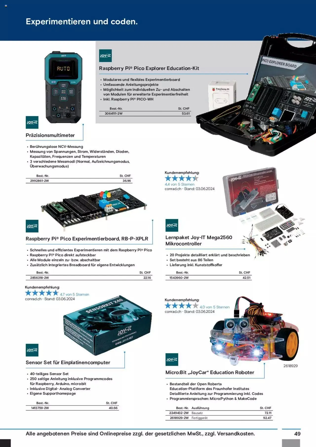 Conrad Aktionen Education von 17. Juni bis 9. Januar 2025 - Prospekt seite 51