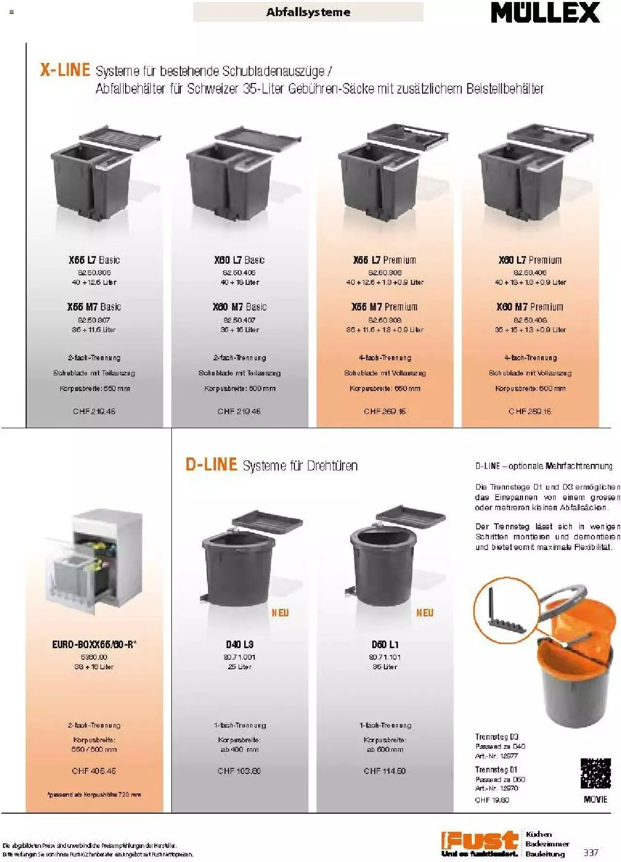 Fust Küchen- und Badezimmerprospekt von 4. März bis 31. Dezember 2024 - Prospekt seite  337