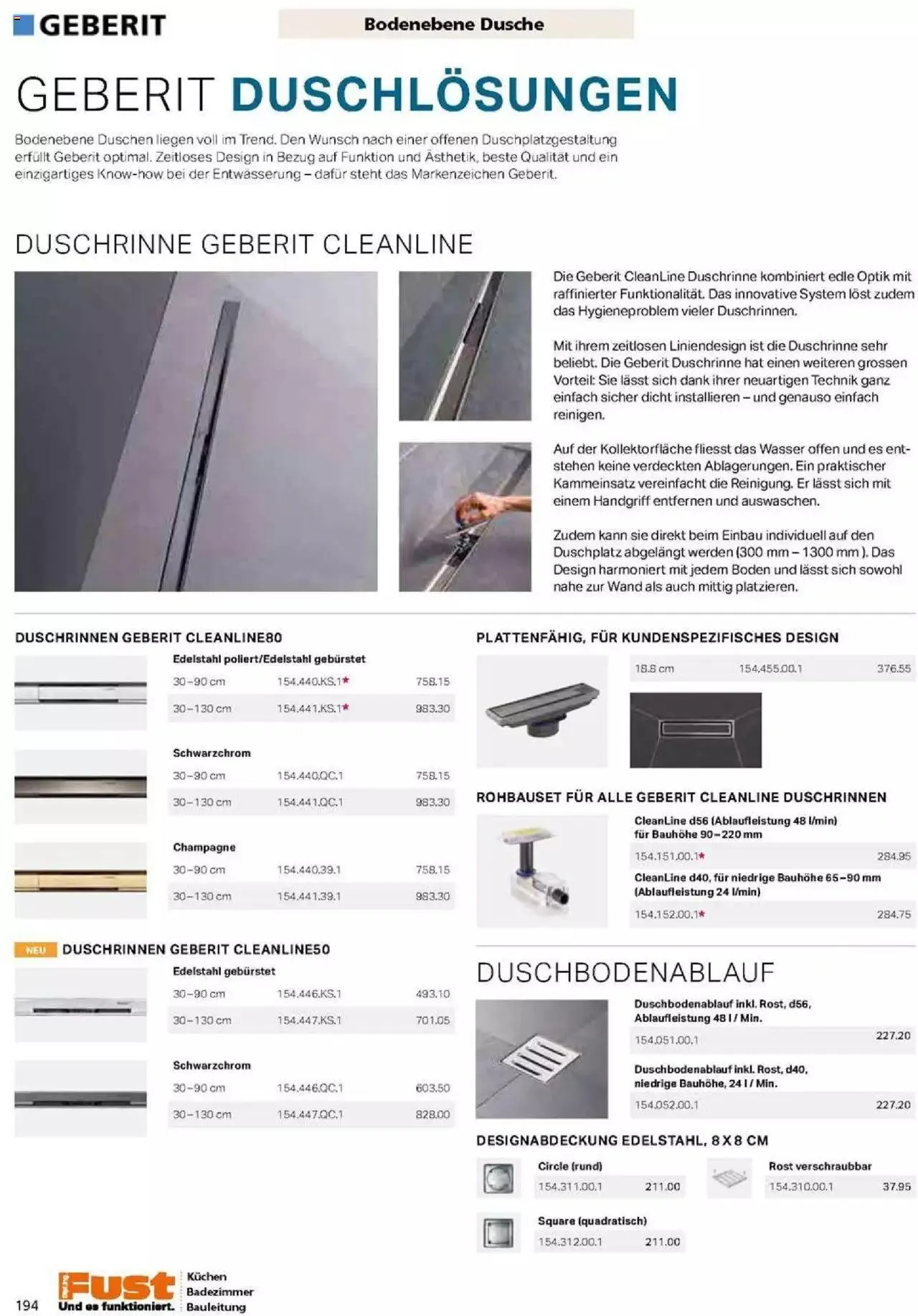 Fust Badezimmermagazin von 17. April bis 31. Dezember 2023 - Prospekt seite  194