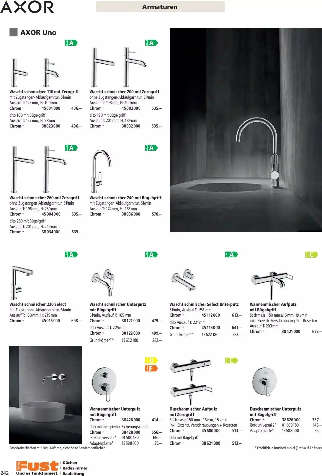 Fust Aktionen Badezimmermagazin von 17. April bis 31. Dezember 2024 - Prospekt seite  242