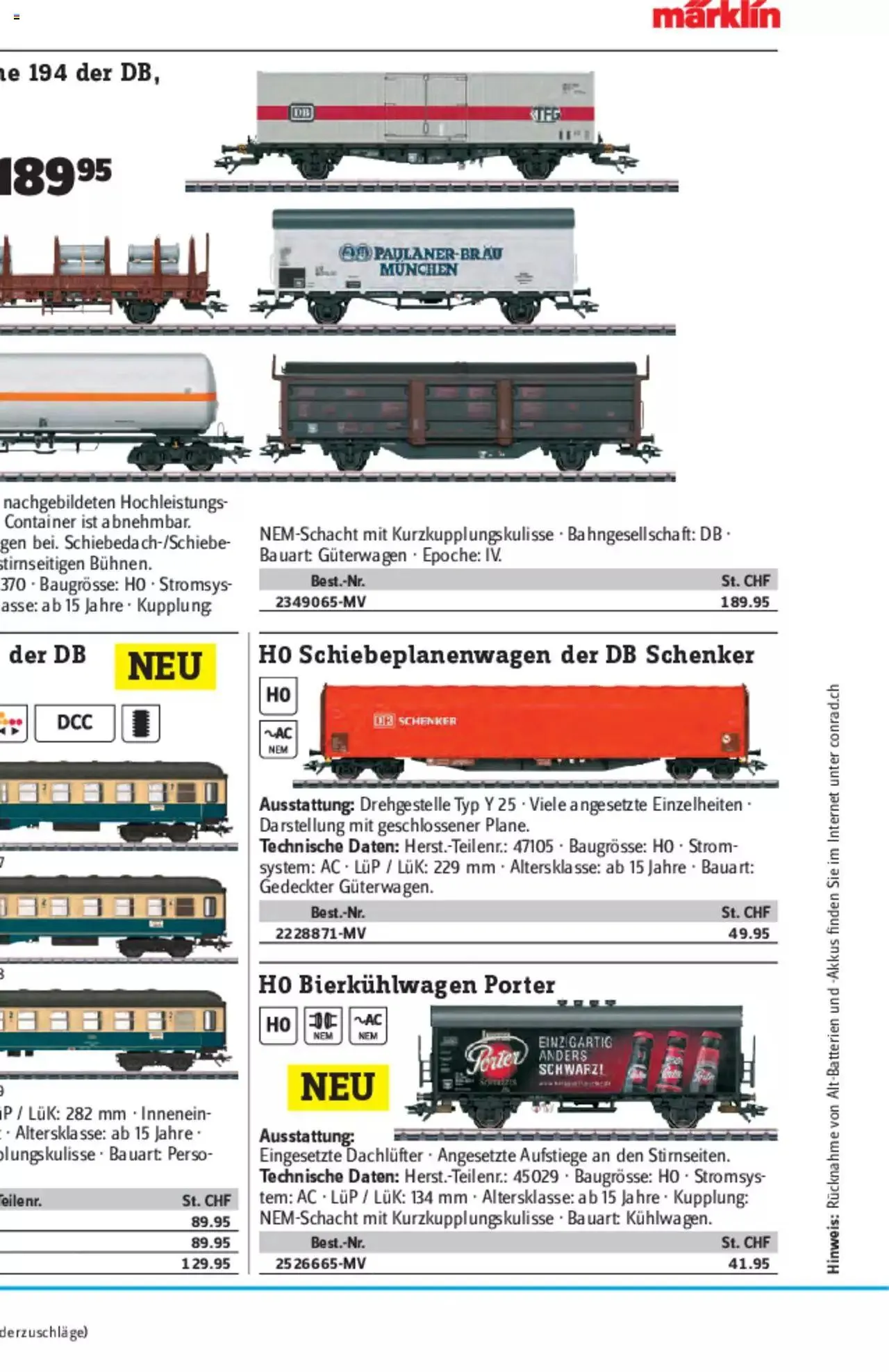 Conrad - Modellbahn Katalog 2022/23 von 5. September bis 31. Dezember 2023 - Prospekt seite  36