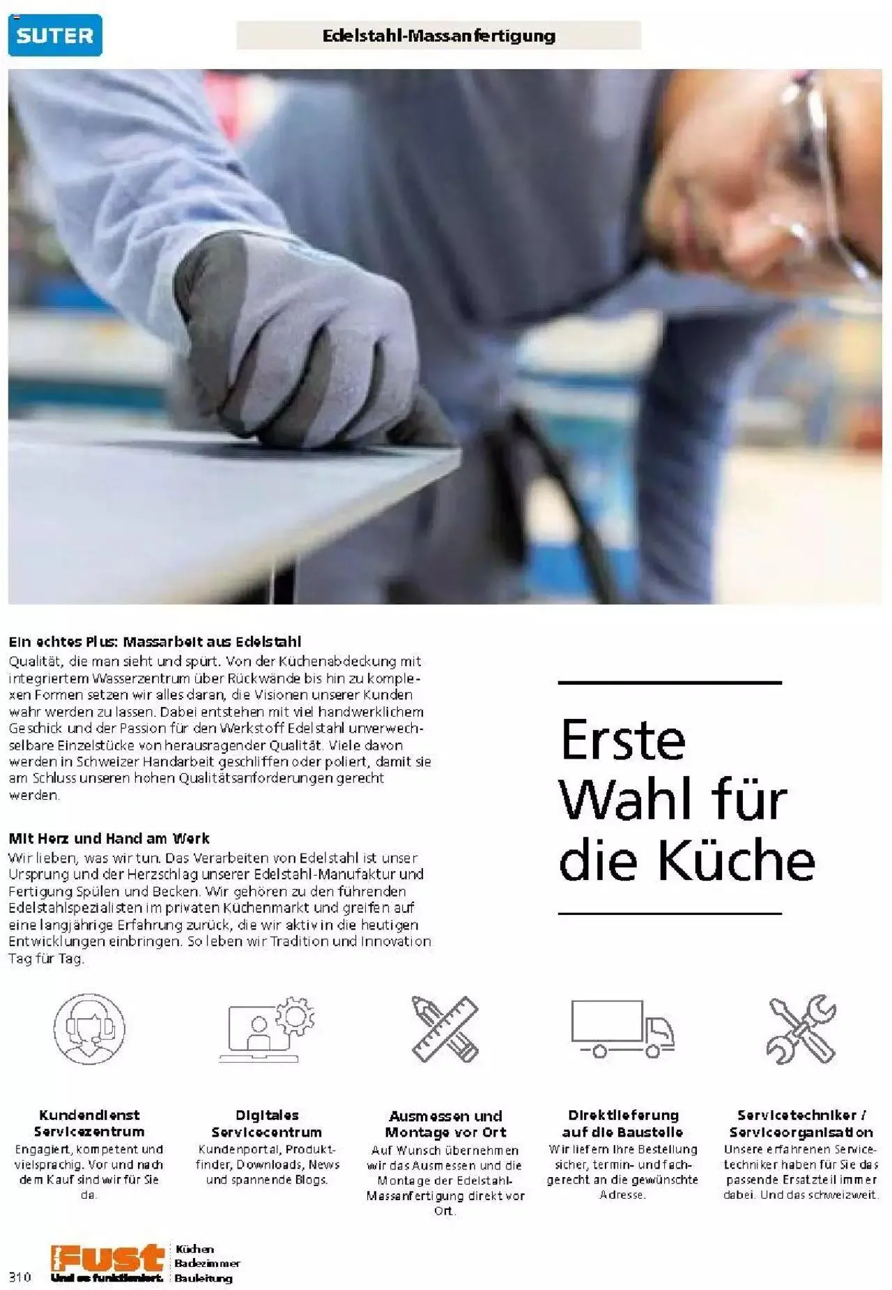 Fust Küchen- und Badezimmerprospekt von 4. März bis 31. Dezember 2024 - Prospekt seite  310