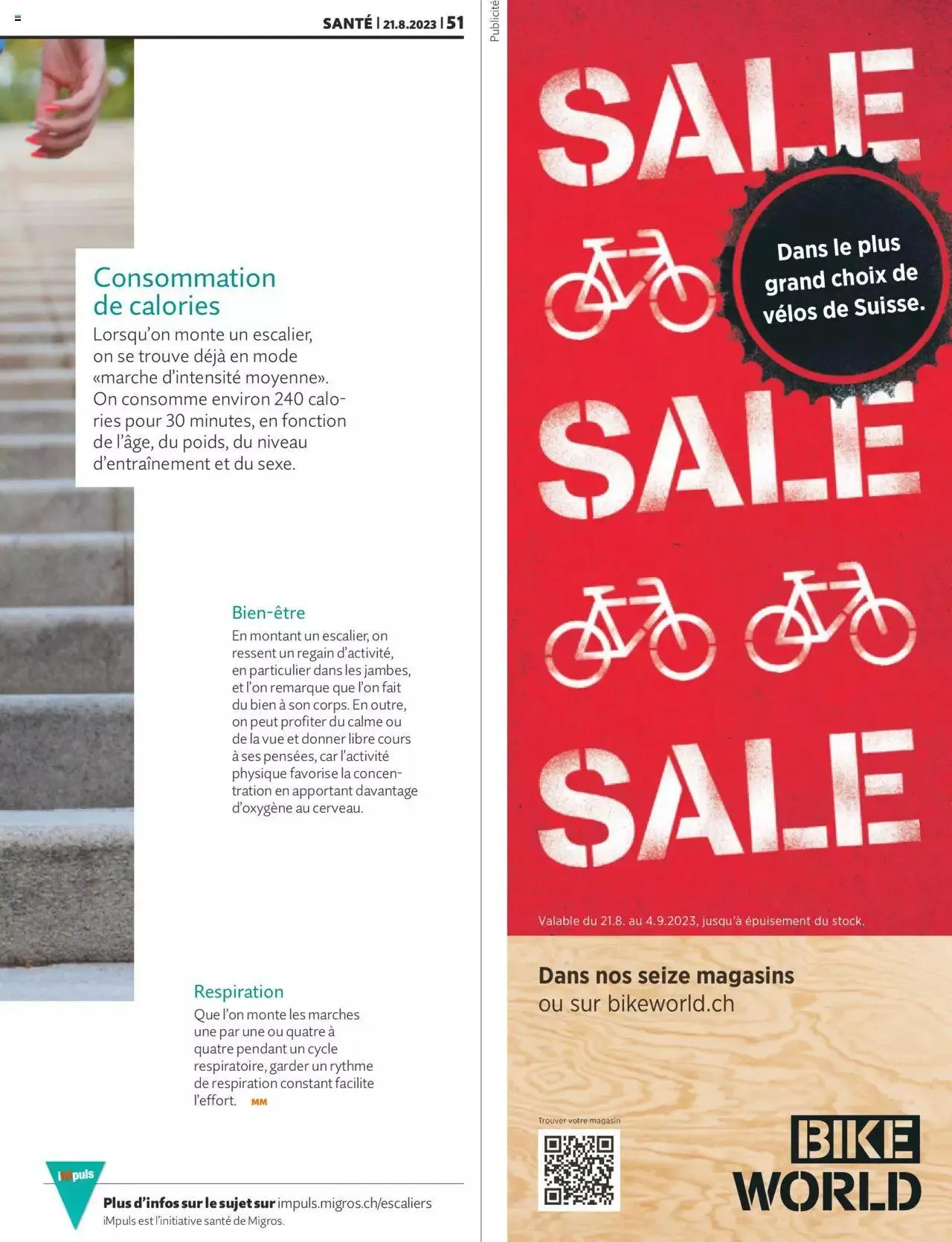 Migros - Magazin FR von 21. August bis 31. Dezember 2023 - Prospekt seite  51