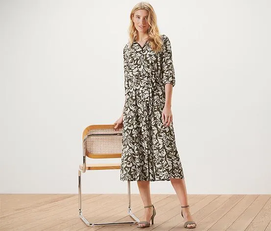 Bedrucktes Hemdblusenkleid