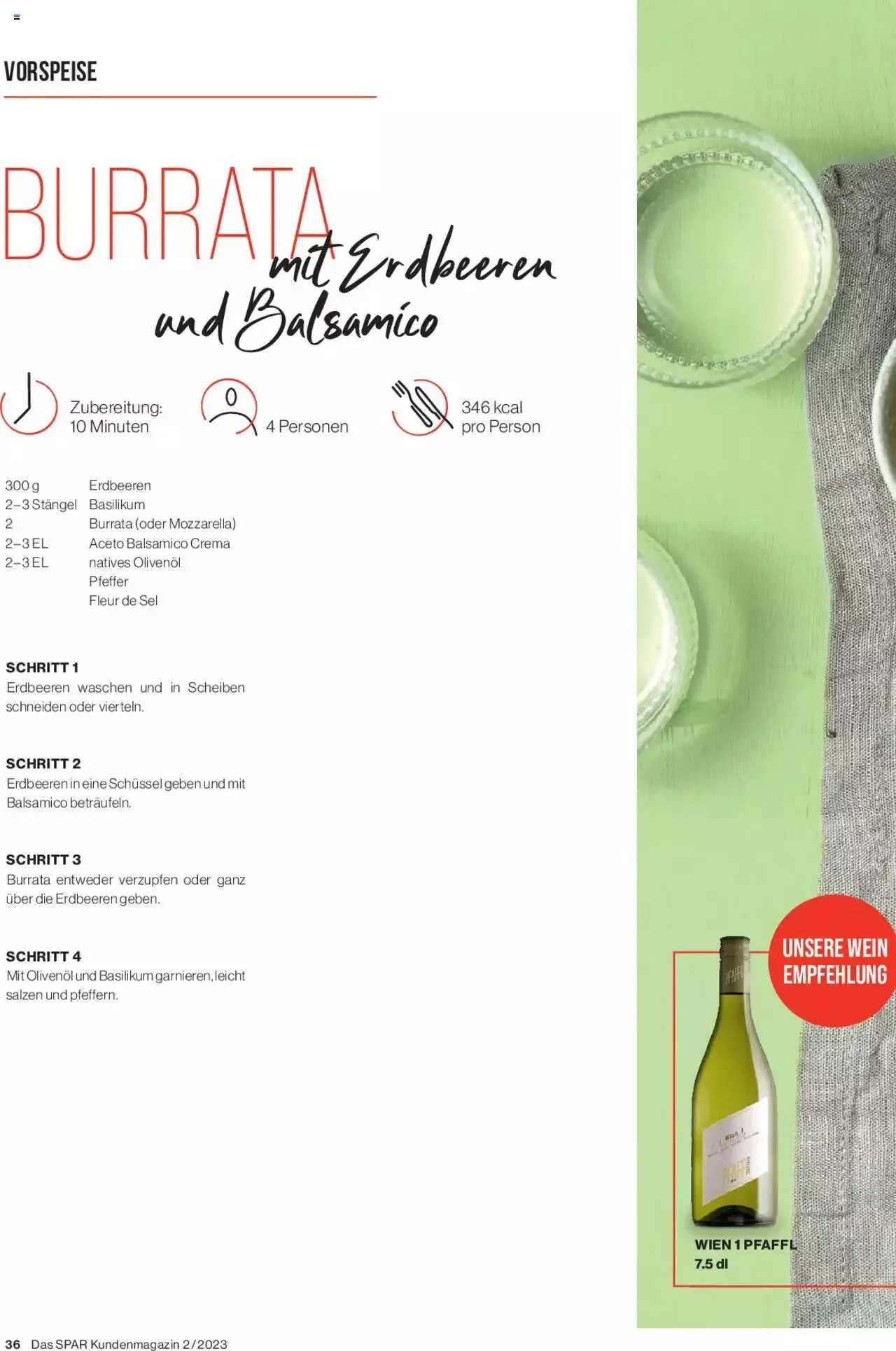 SPAR Kundenmagazin von 31. Mai bis 31. Dezember 2023 - Prospekt seite  36