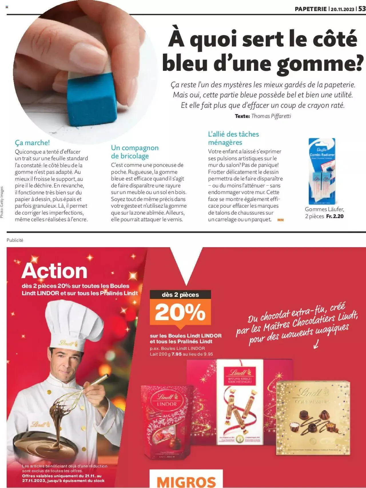 Migros Magazin FR von 20. November bis 31. Dezember 2023 - Prospekt seite 53