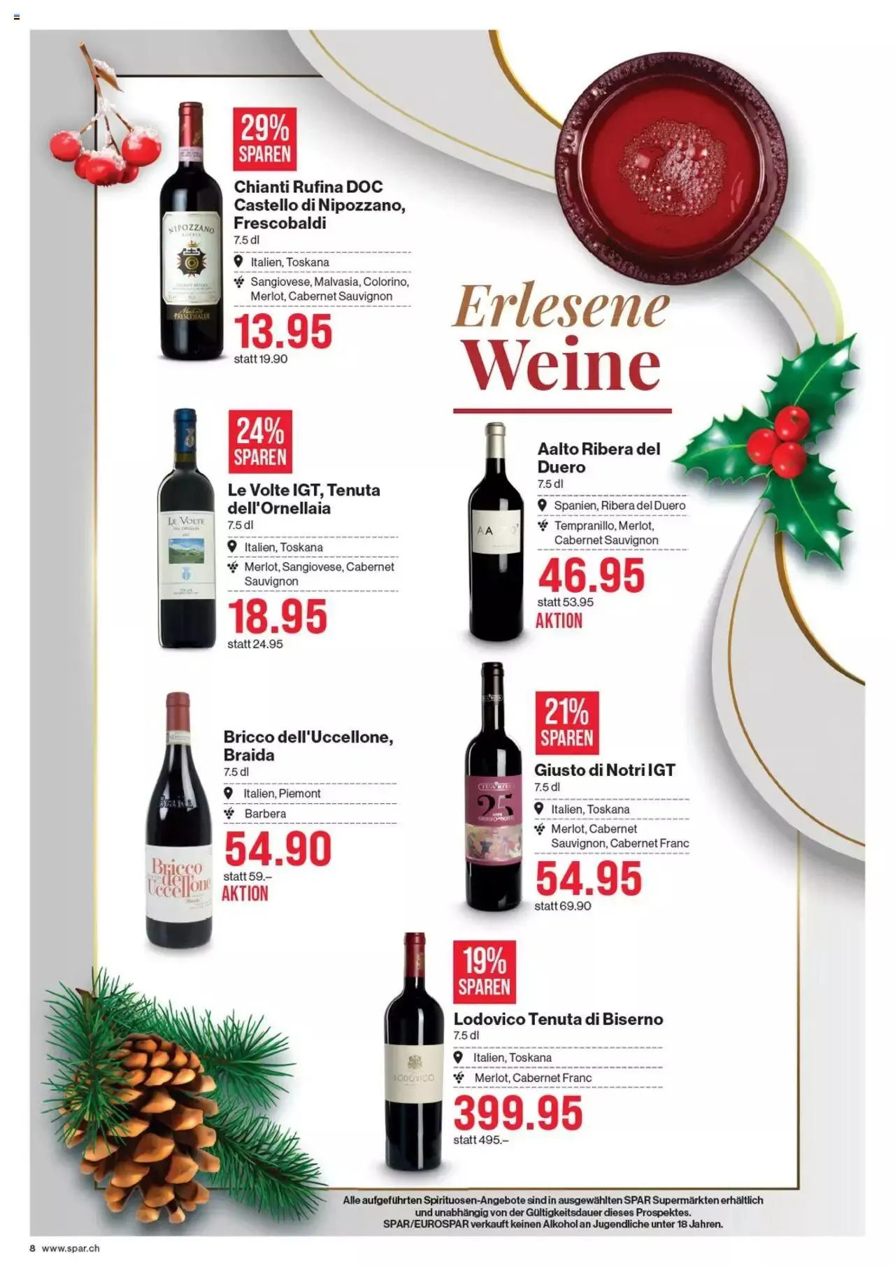 SPAR Aktionen Weihnachten von 7. Dezember bis 3. Januar 2024 - Prospekt seite  8