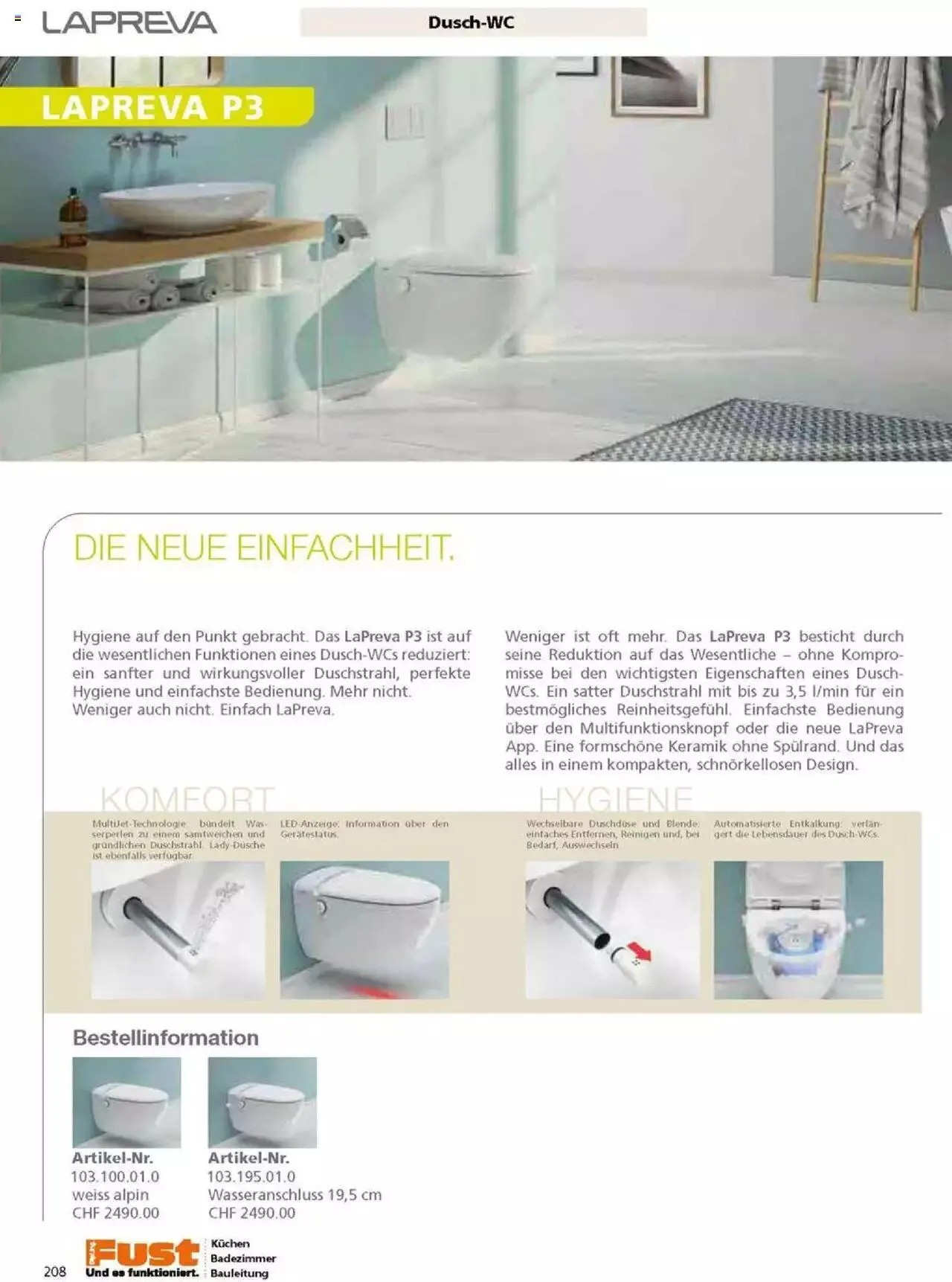Fust Badezimmermagazin von 17. April bis 31. Dezember 2023 - Prospekt seite 208