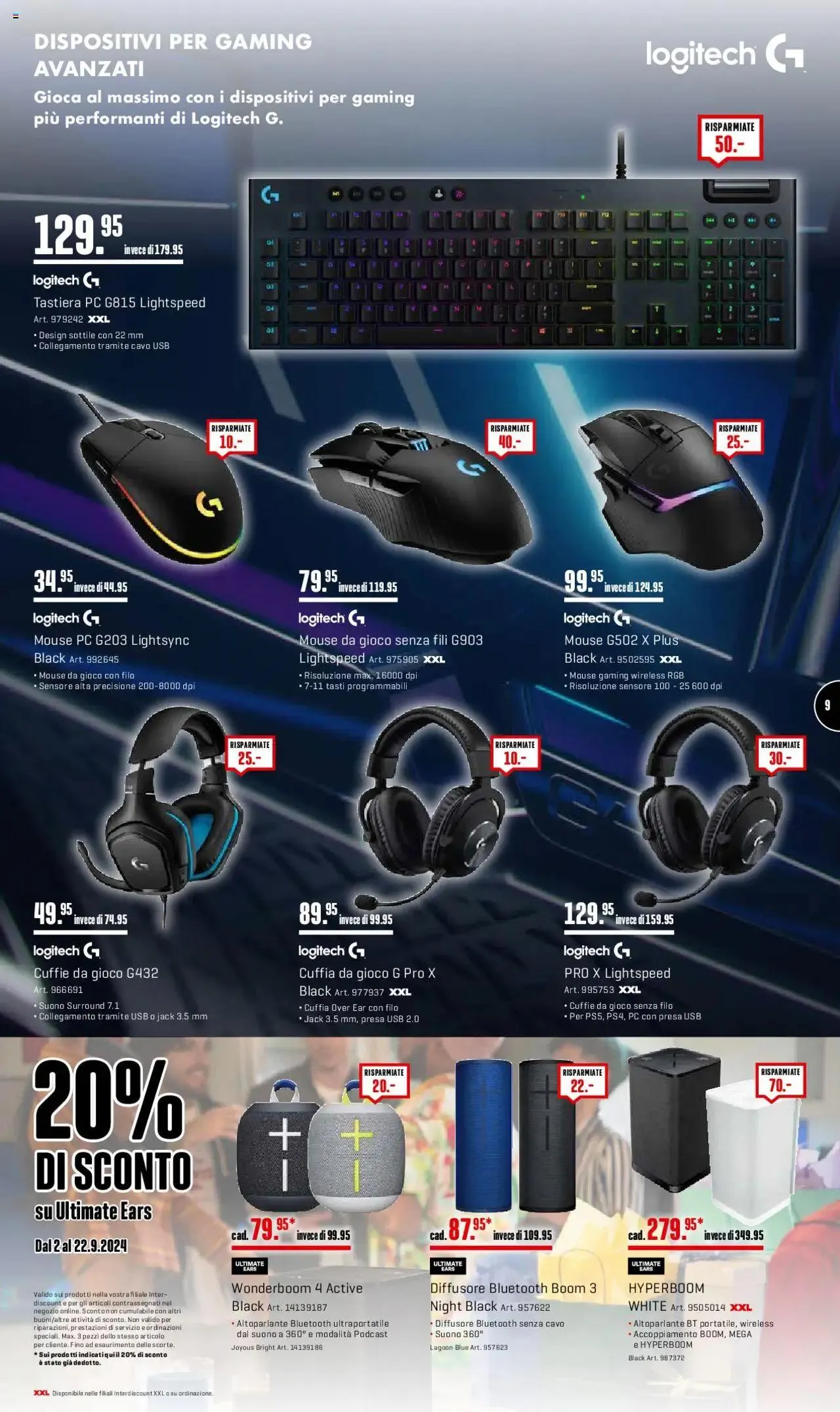 Interdiscount Prospetto von 2. September bis 22. September 2024 - Prospekt seite  9