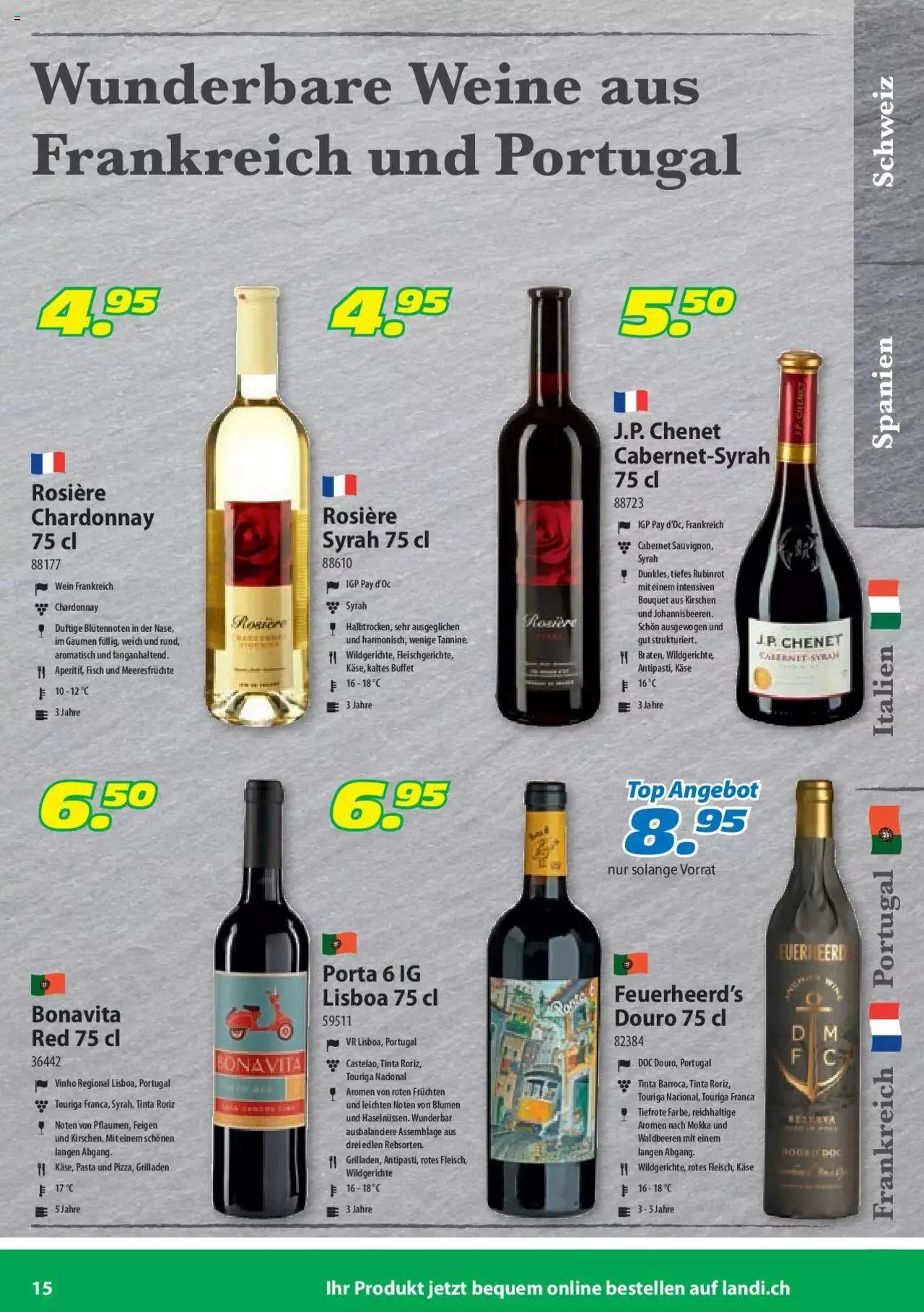 Landi Weinfestival von 21. März bis 31. Dezember 2023 - Prospekt seite  15