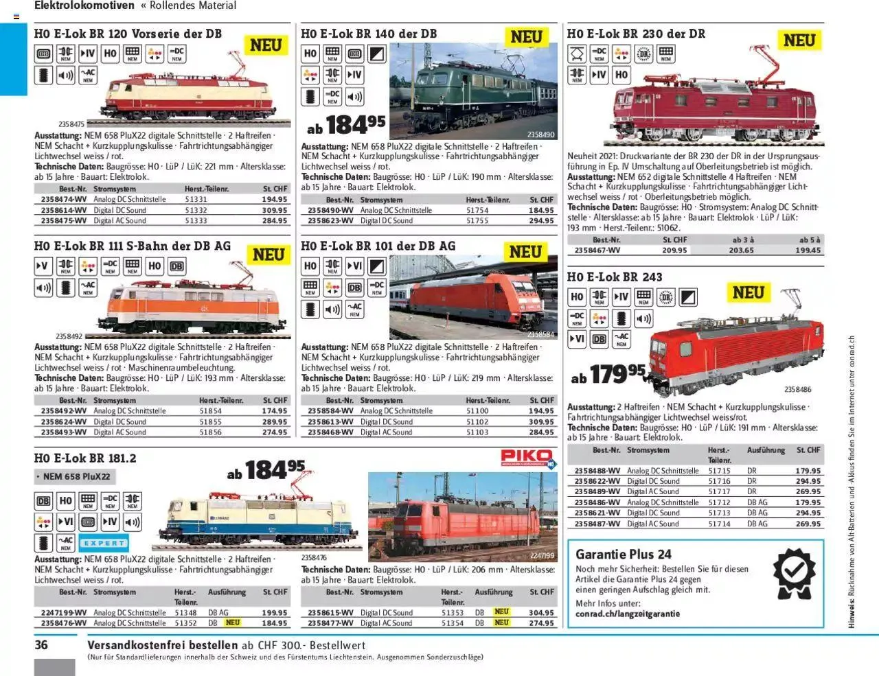 Conrad - Modellbahn 2021/22 von 1. Januar bis 31. Dezember 2023 - Prospekt seite 38
