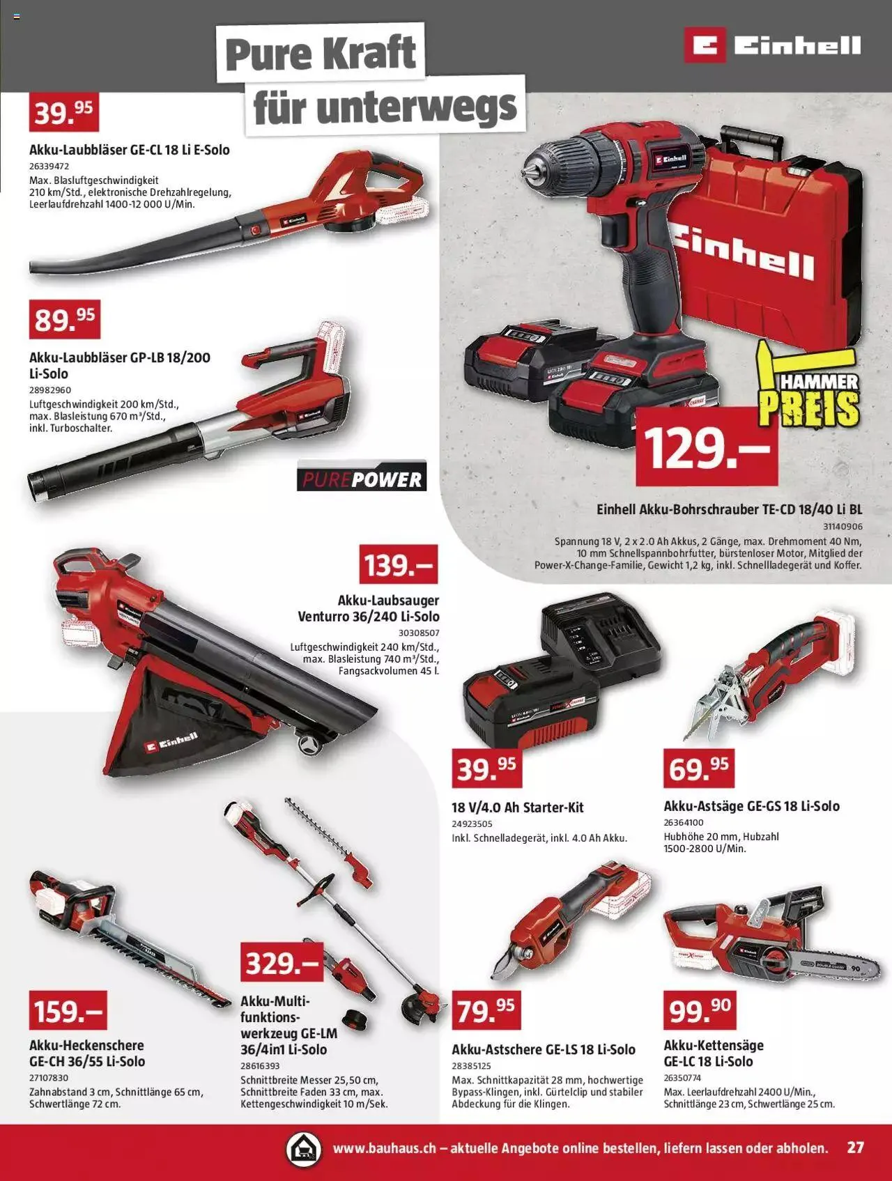 Bauhaus Aktionen von 2. Oktober bis 29. Oktober 2023 - Prospekt seite 27