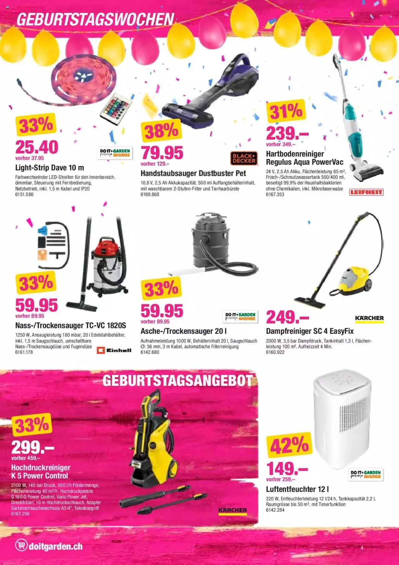 DO IT+GARDEN MIGROS Aktionen von 8. August bis 21. August 2023 - Prospekt seite  4