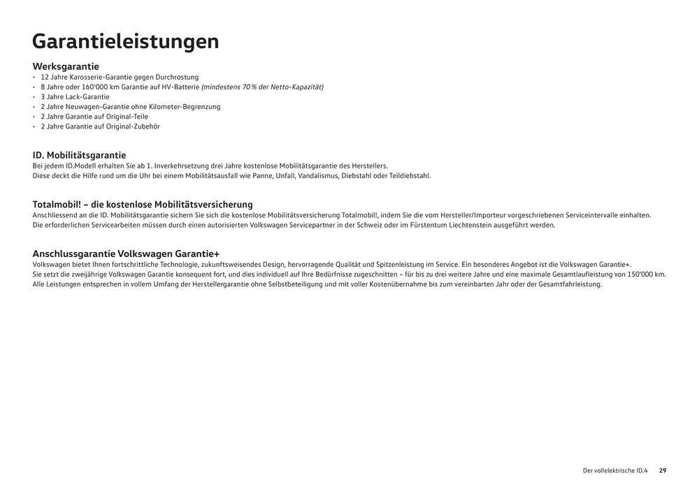 Der Neue ID.4 von 16. Januar bis 31. Dezember 2024 - Prospekt seite  29