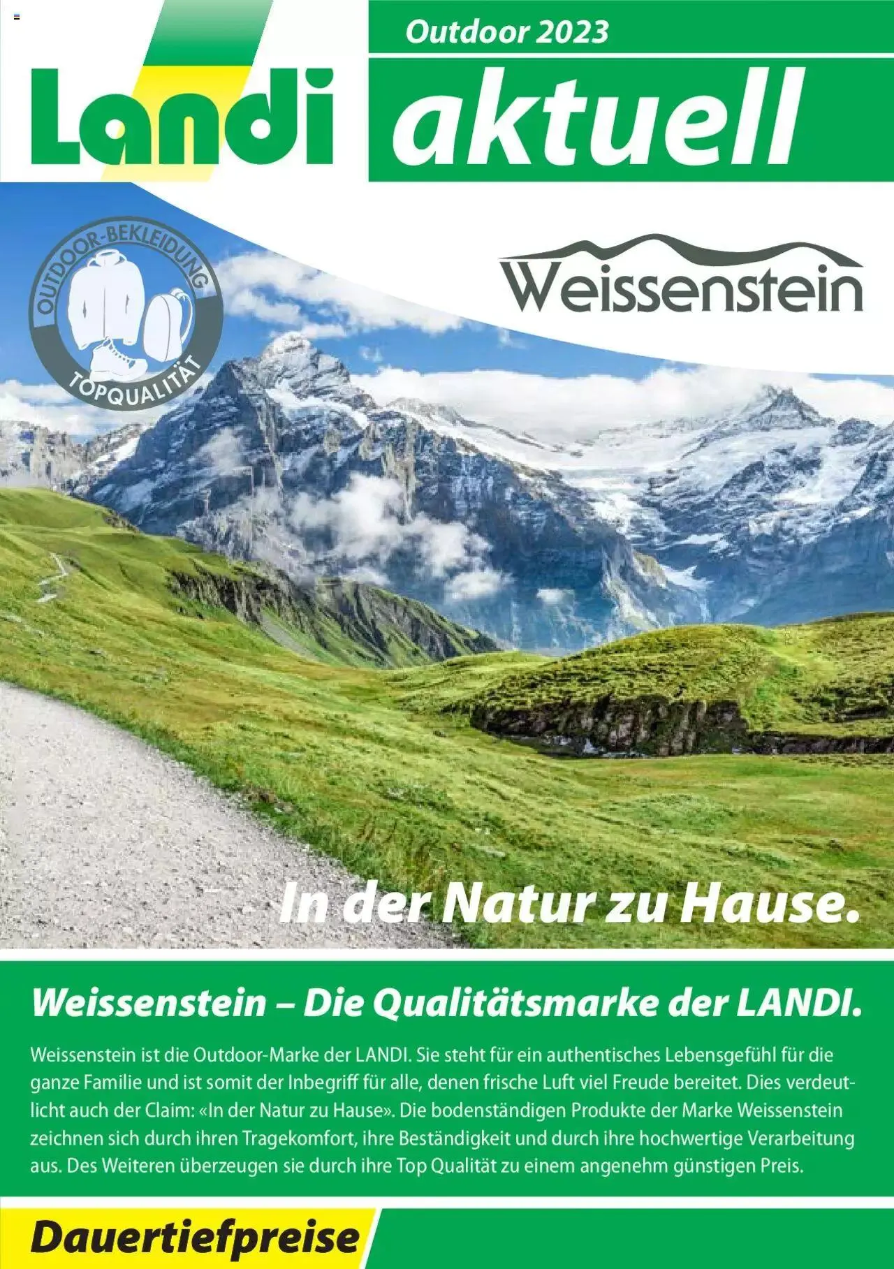 Landi Outdoor von 1. Mai bis 31. Dezember 2023 - Prospekt seite  1
