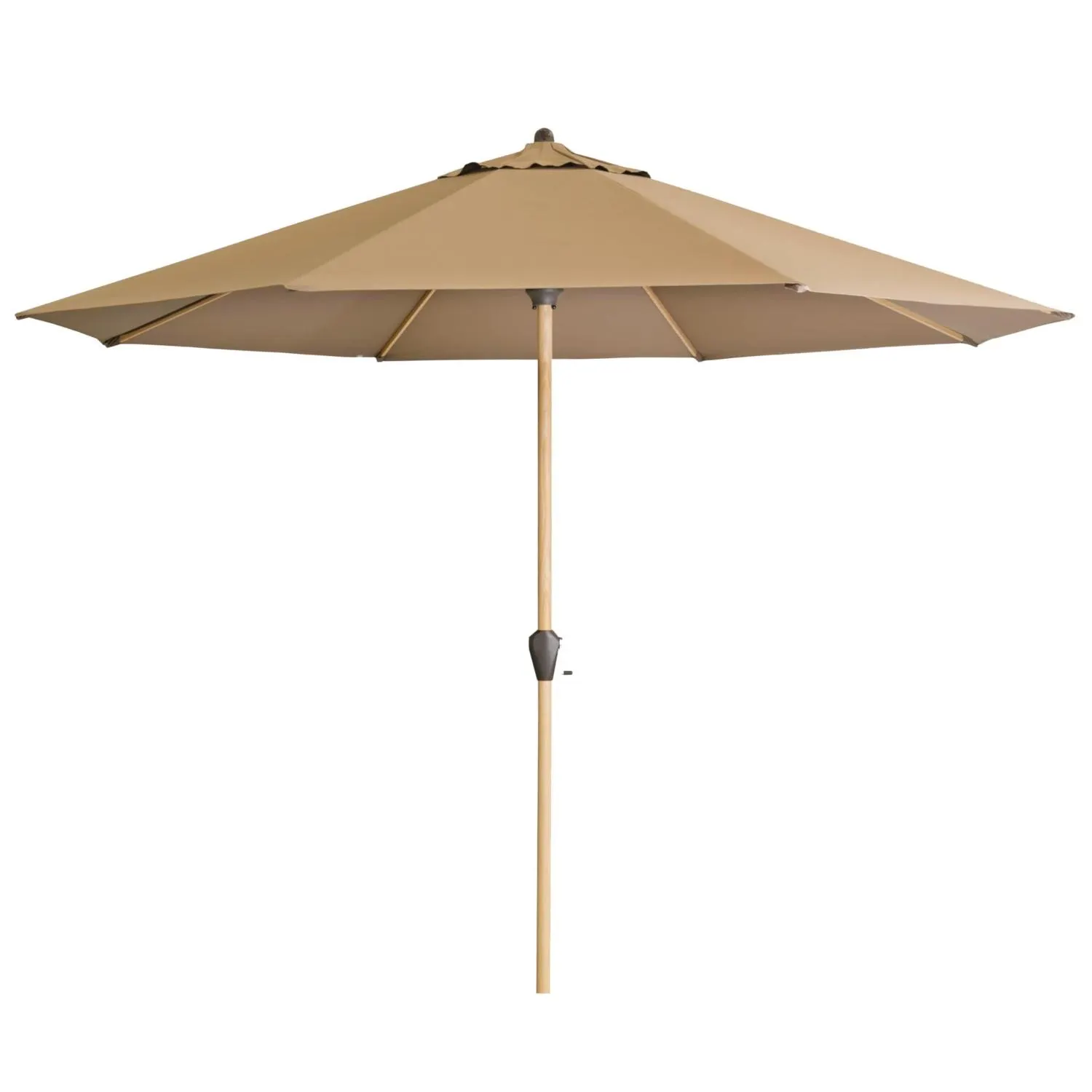 Alu-Sonnenschirm Holzoptik 3,3m