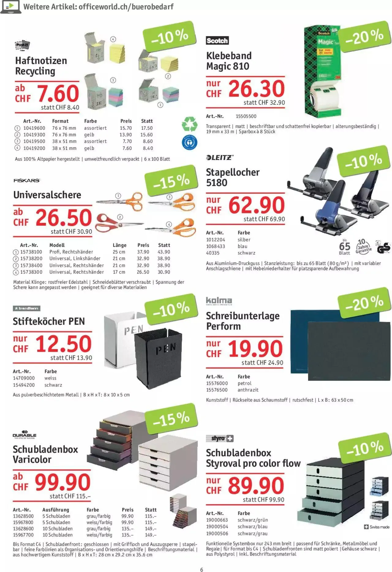 Office World Aktionen von 24. August bis 27. September 2023 - Prospekt seite 6