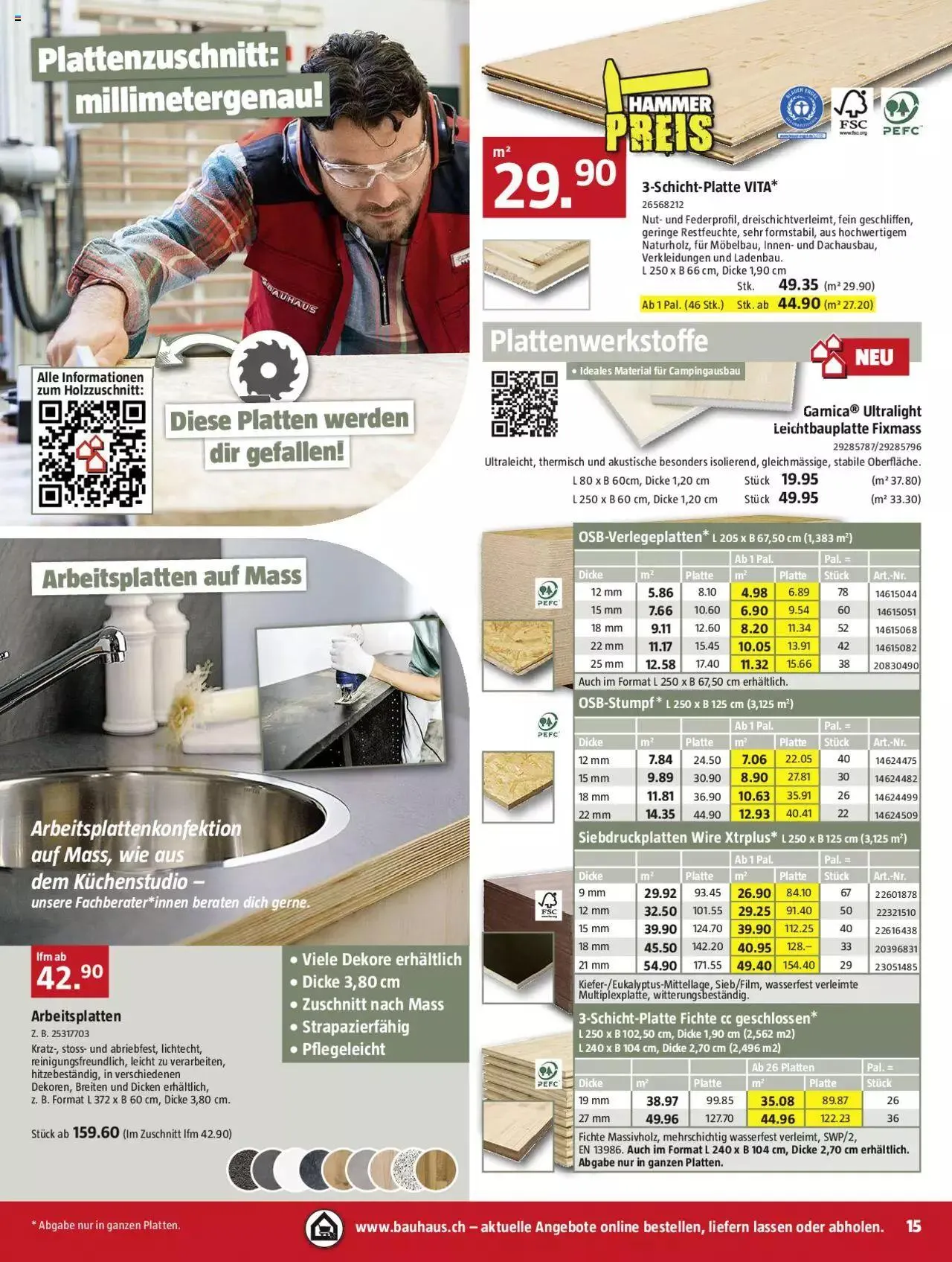Bauhaus Aktionen von 27. November bis 31. Dezember 2023 - Prospekt seite 15