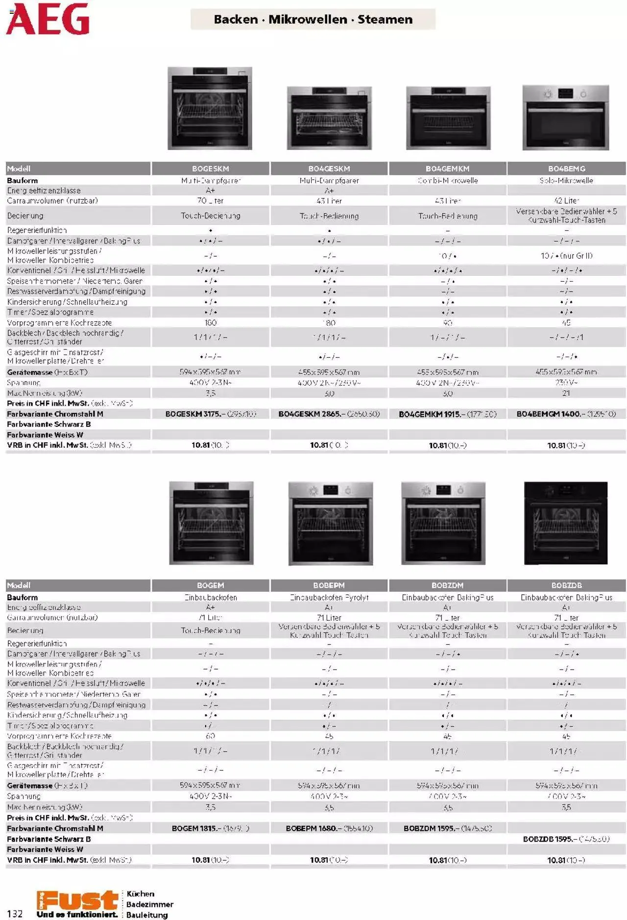 Fust Küchen- und Badezimmerprospekt von 4. März bis 31. Dezember 2024 - Prospekt seite 132
