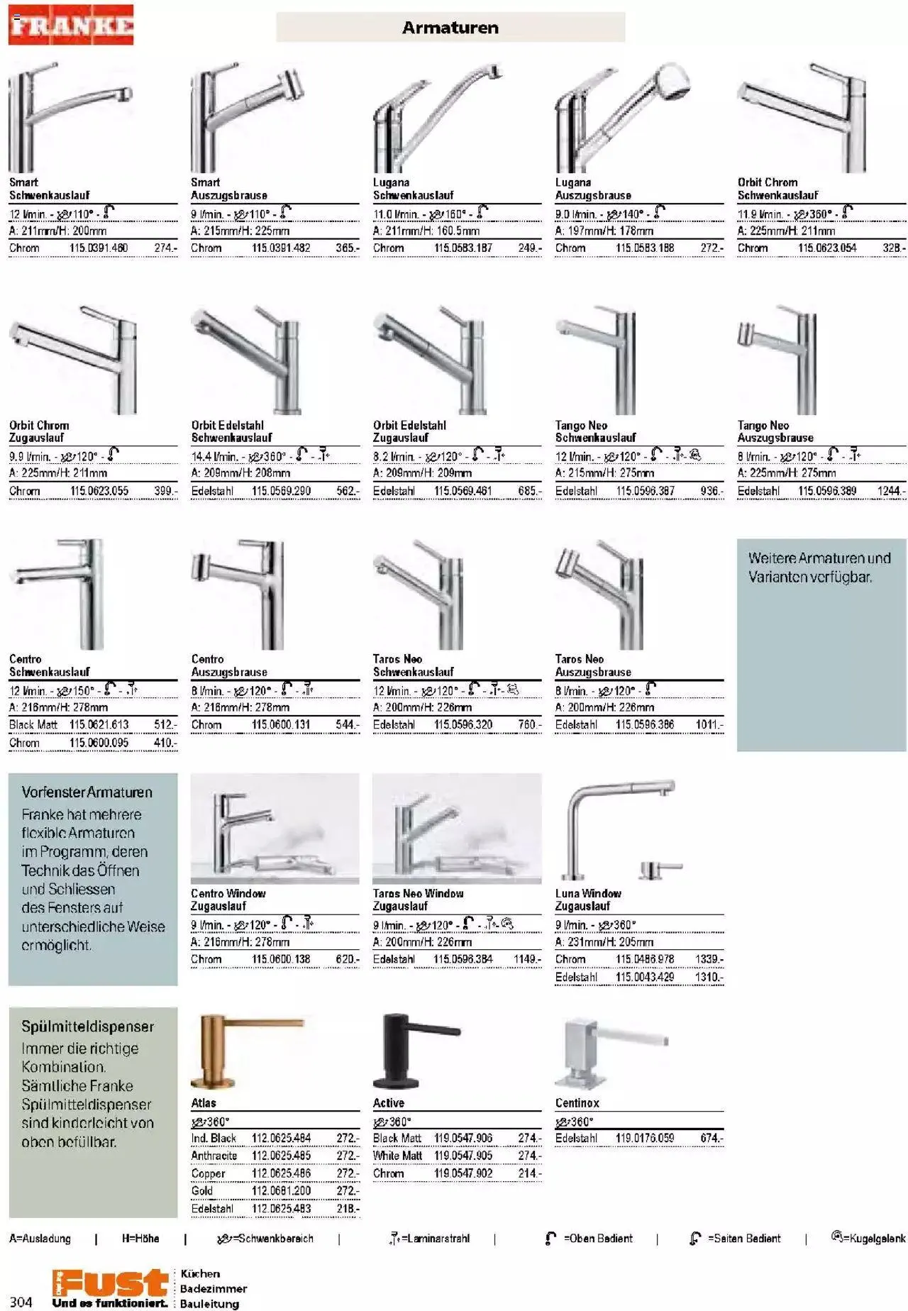Fust Küchen- und Badezimmerprospekt von 4. März bis 31. Dezember 2024 - Prospekt seite 304
