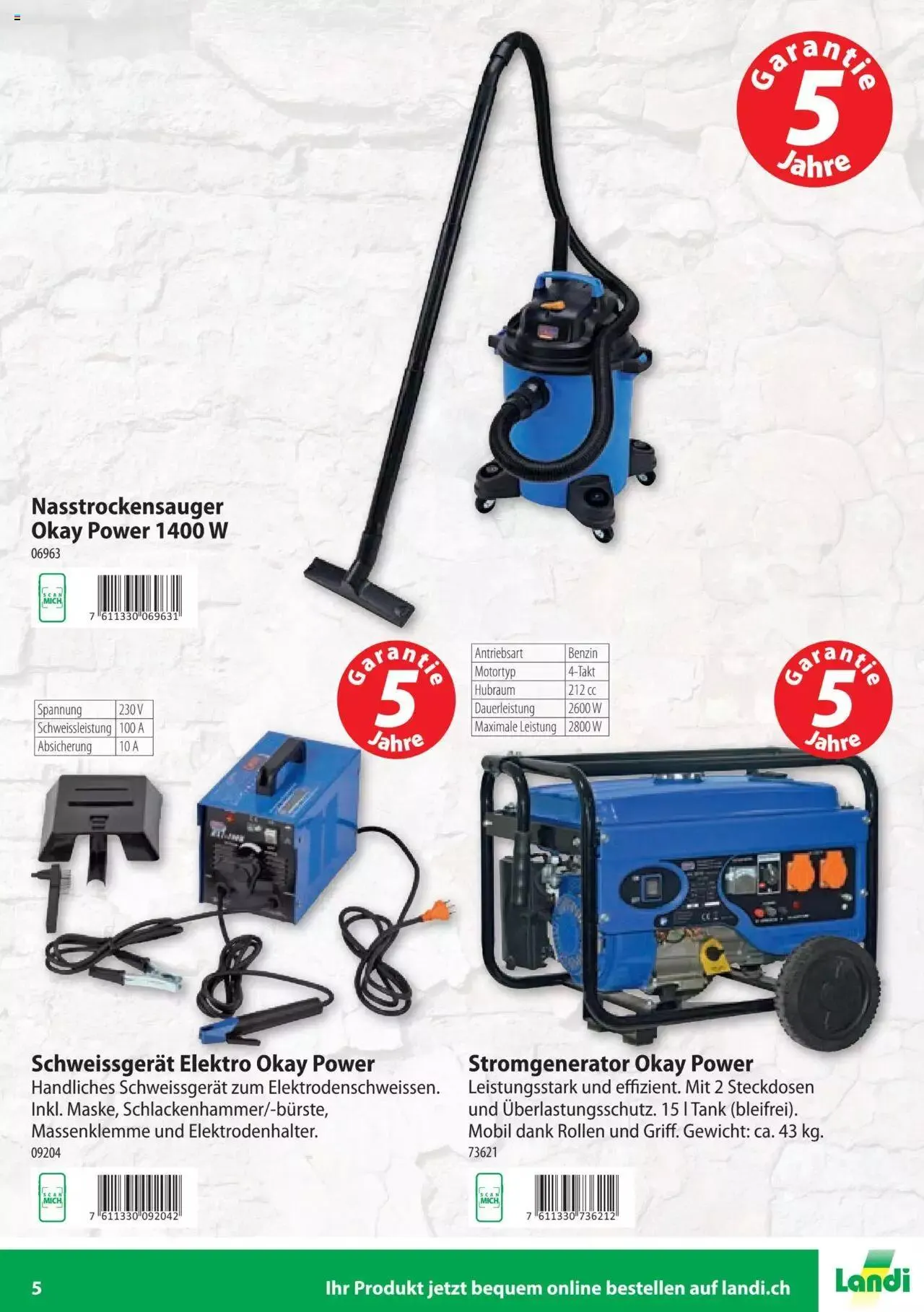 Landi Aktionen Elektrowerkzeuge 2024 von 8. Februar bis 31. Dezember 2024 - Prospekt seite 5