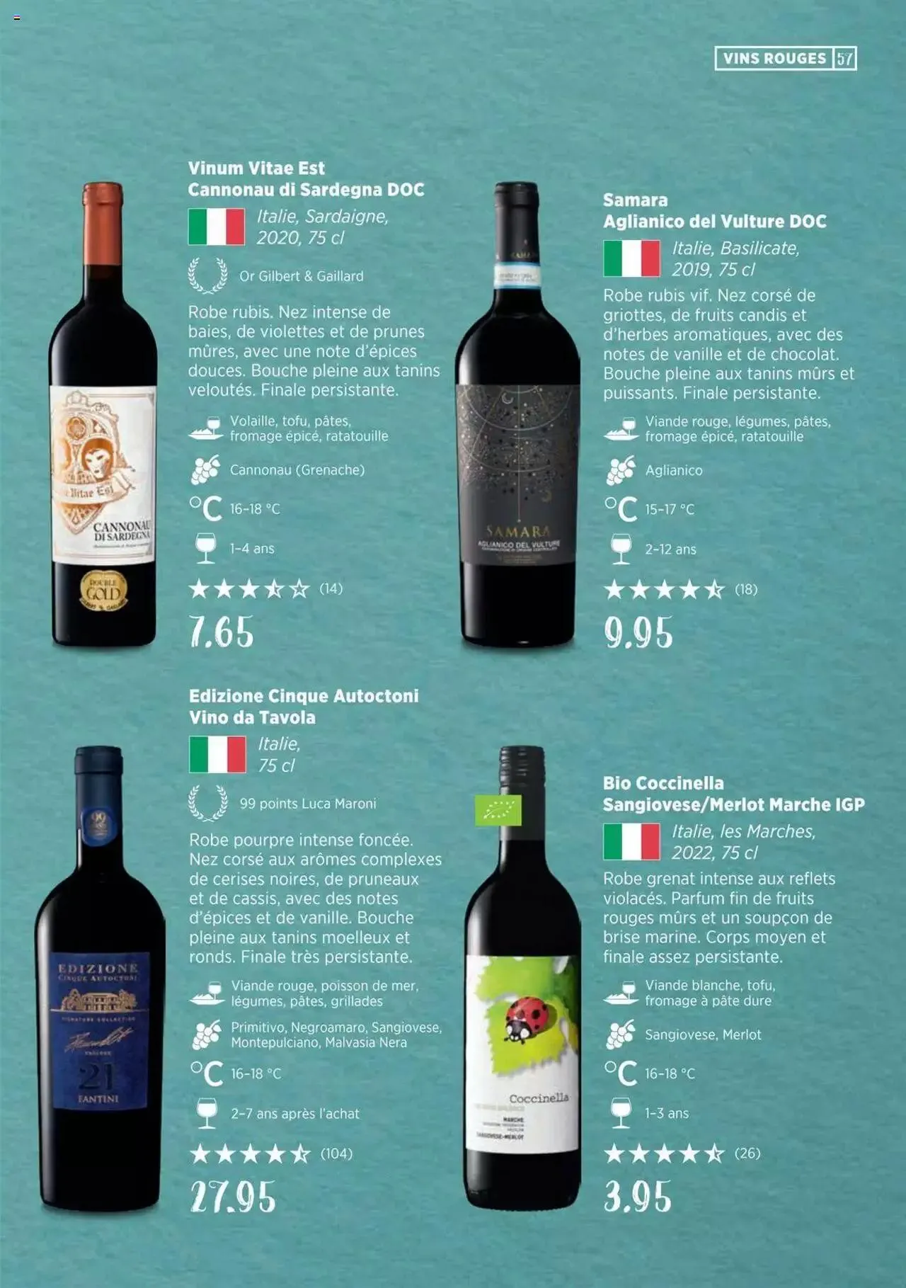 Denner Guide des vins 2023 /2024 FR von 11. September bis 31. Dezember 2024 - Prospekt seite  57