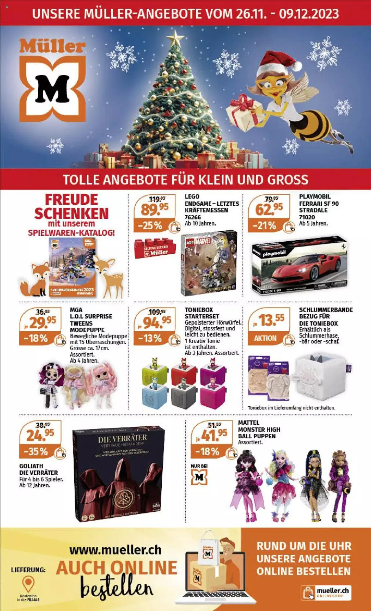 Müller Aktionen von 26. November bis 9. Dezember 2023 - Prospekt seite  1