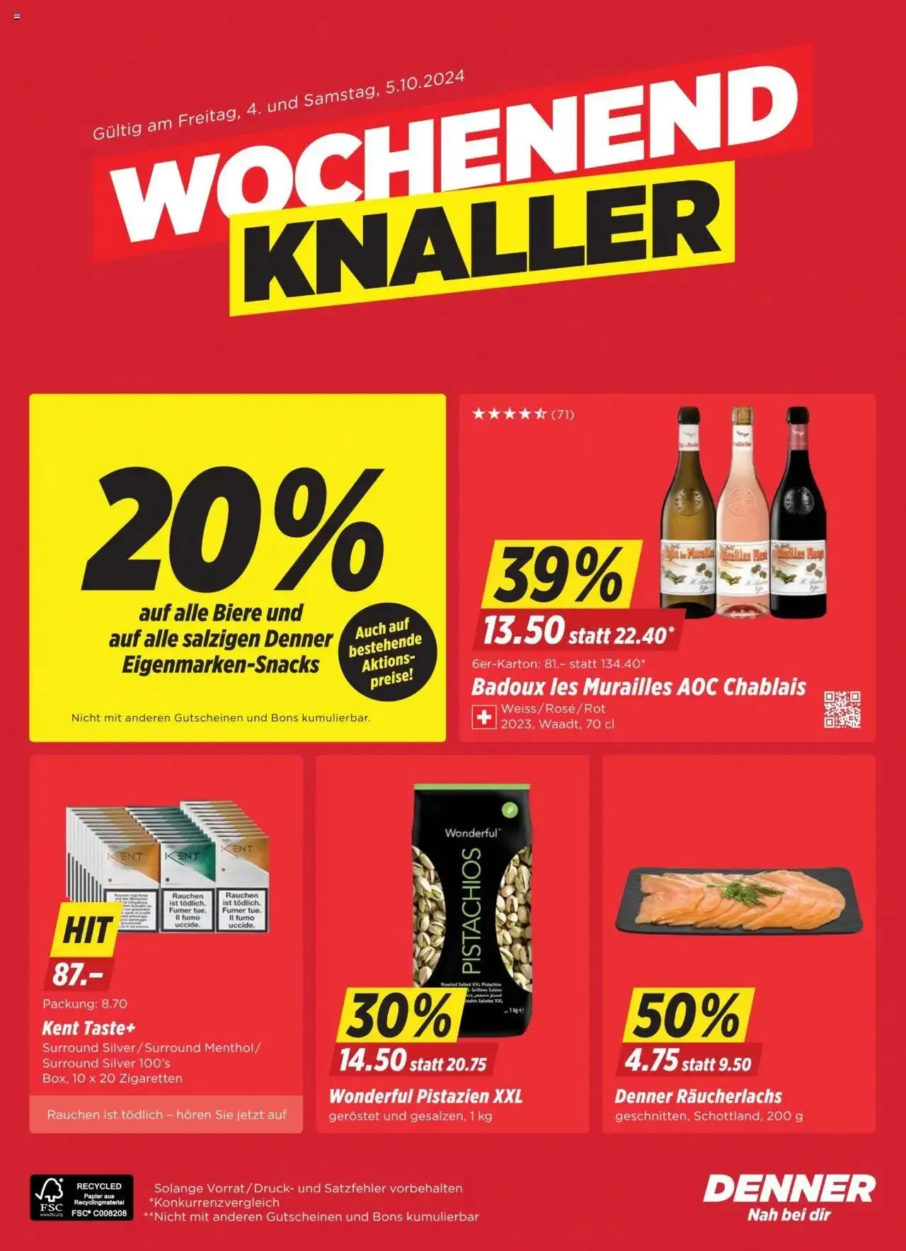 Denner Aktionen von 1. Oktober bis 7. Oktober 2024 - Prospekt seite  24