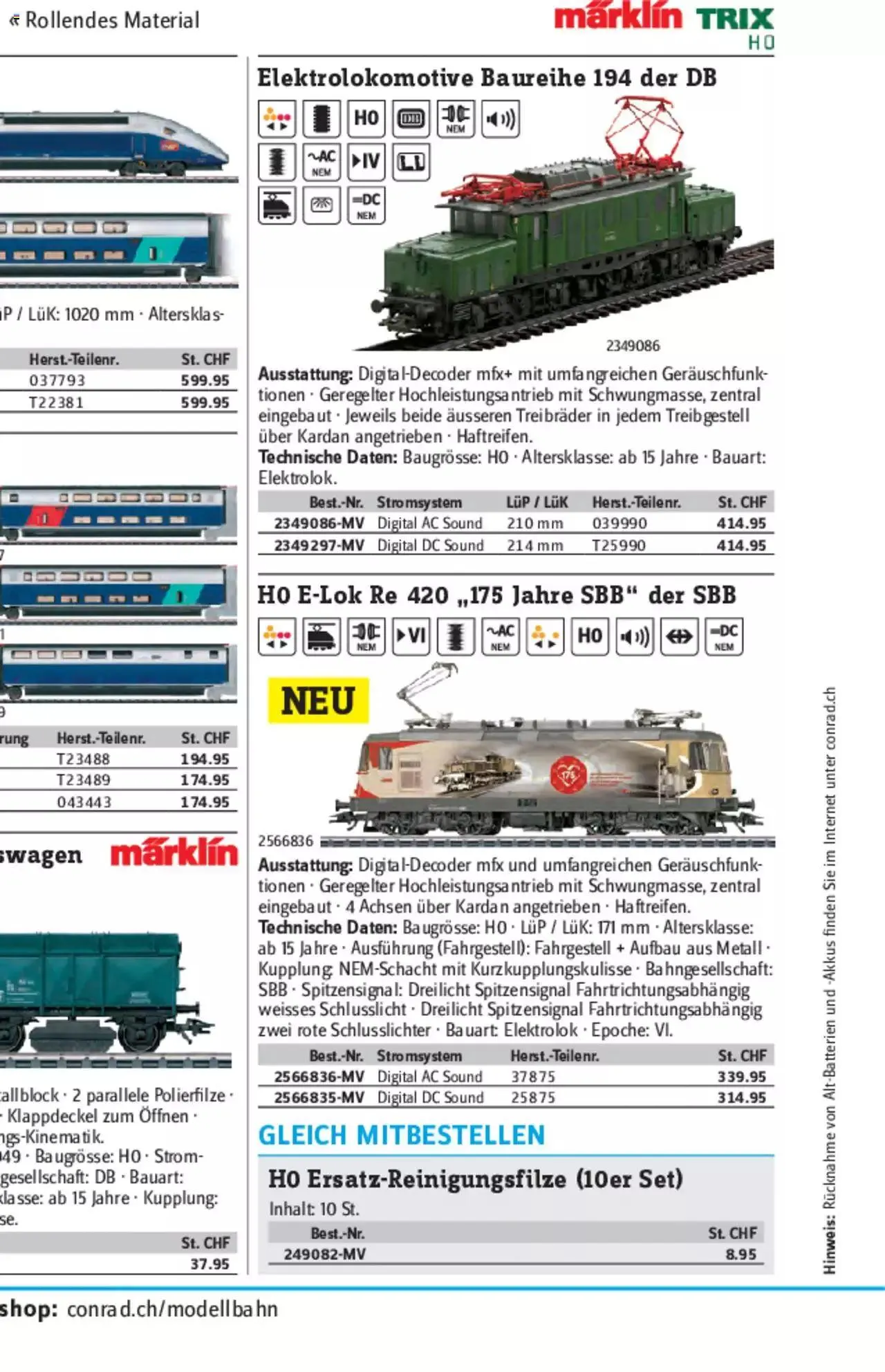 Conrad - Modellbahn Katalog 2022/23 von 5. September bis 31. Dezember 2023 - Prospekt seite  44
