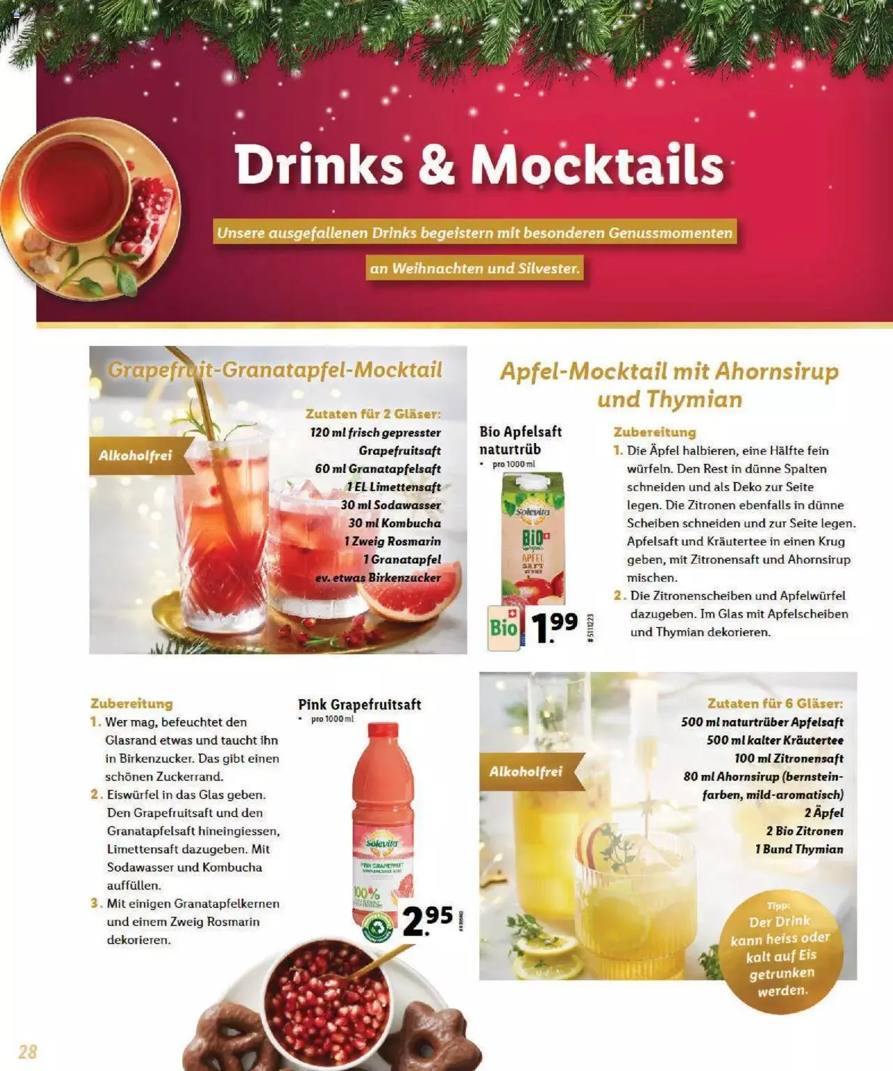 Lidl Magische Weihtnachstzeit von 2. November bis 31. Dezember 2023 - Prospekt seite 28