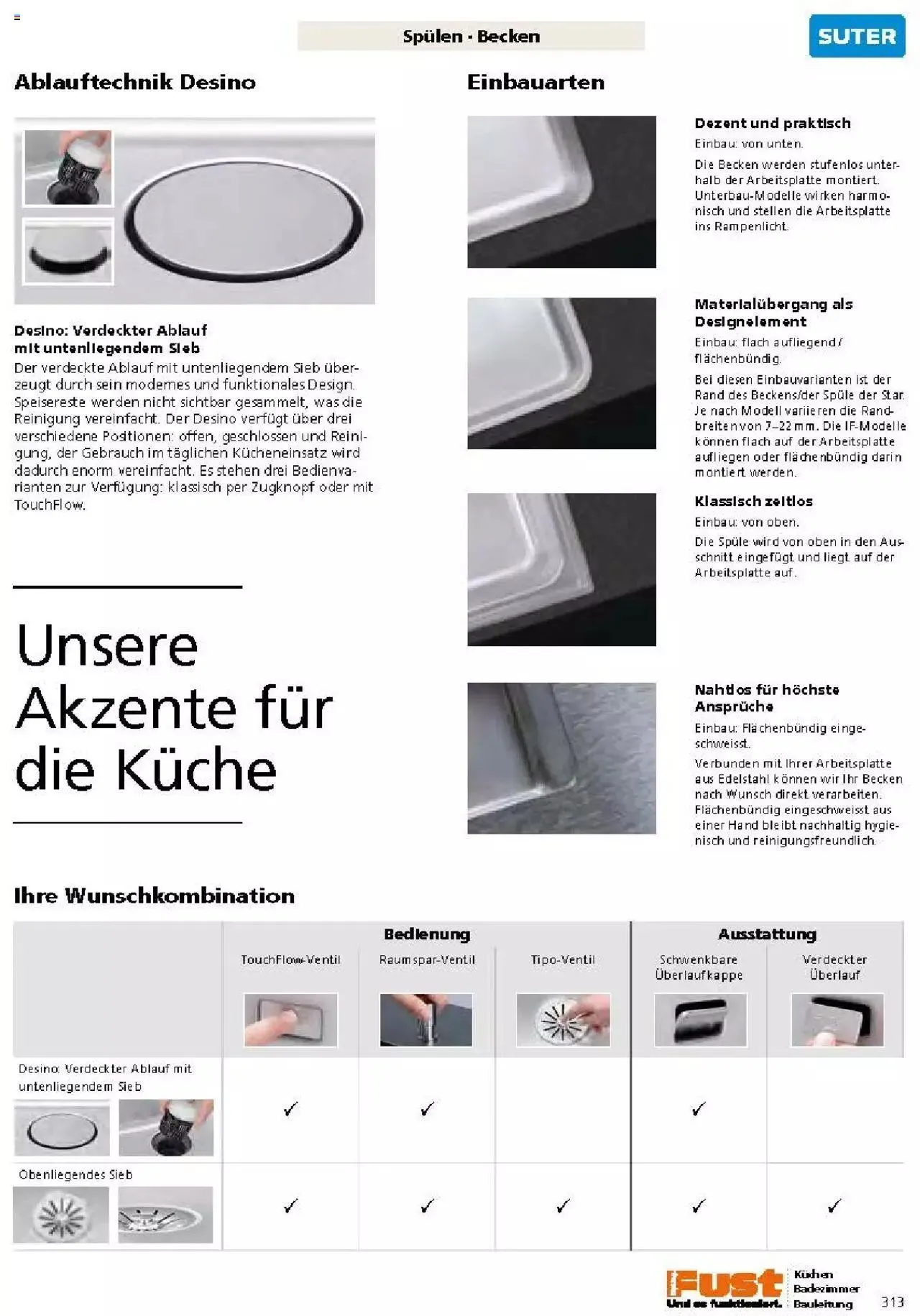 Fust Küchen- und Badezimmerprospekt von 4. März bis 31. Dezember 2024 - Prospekt seite 313
