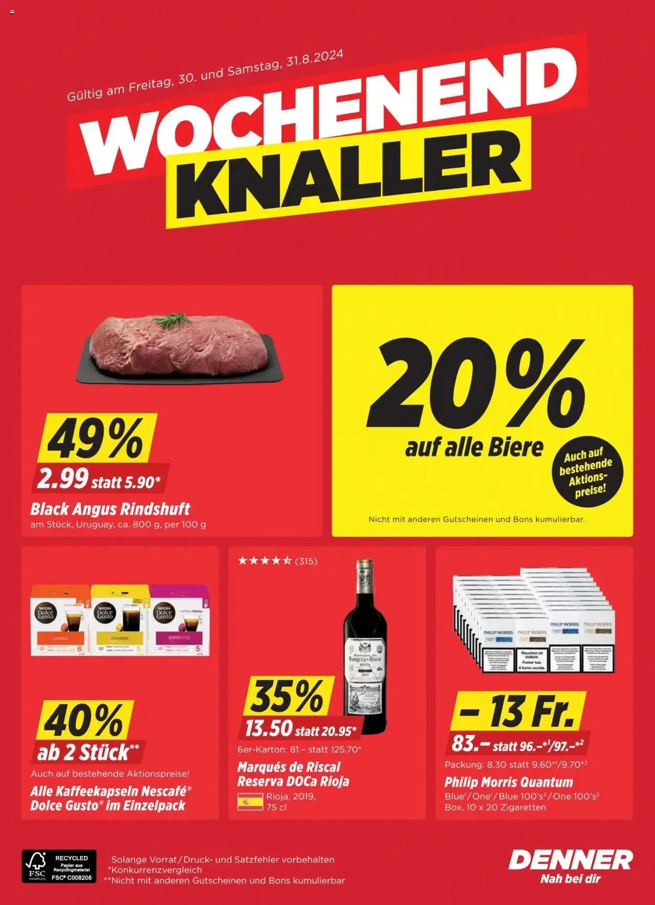 Denner Aktionen von 27. August bis 2. September 2024 - Prospekt seite  24
