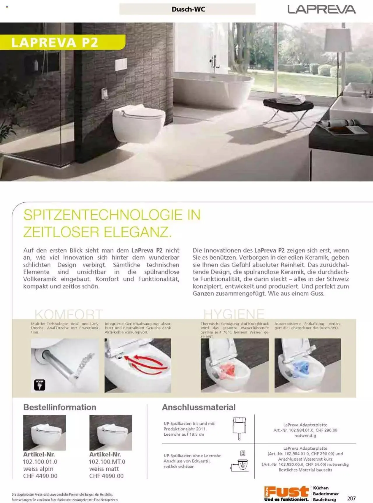 Fust Badezimmermagazin von 17. April bis 31. Dezember 2023 - Prospekt seite  207