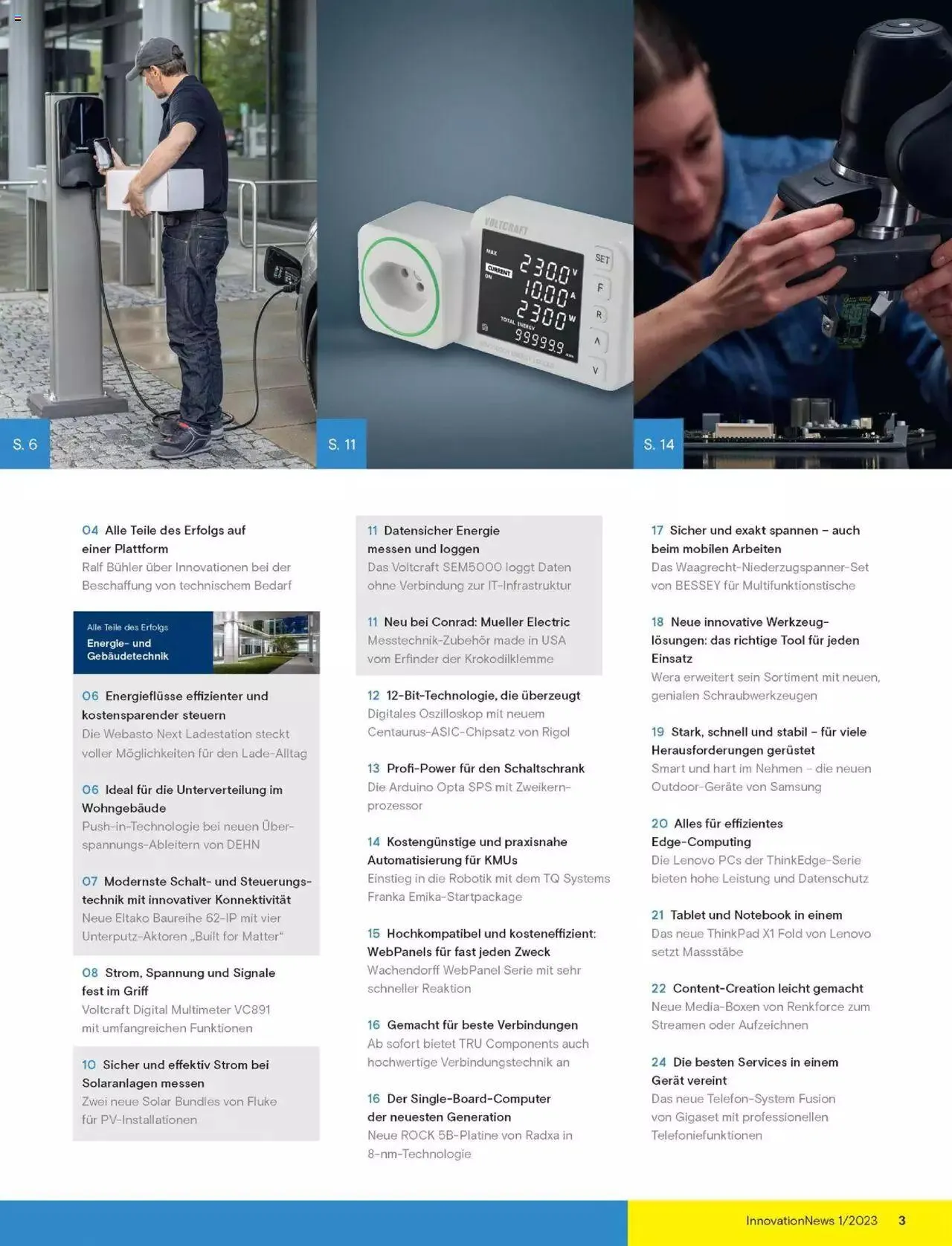Conrad Innovation News von 24. Februar bis 31. Dezember 2023 - Prospekt seite 3