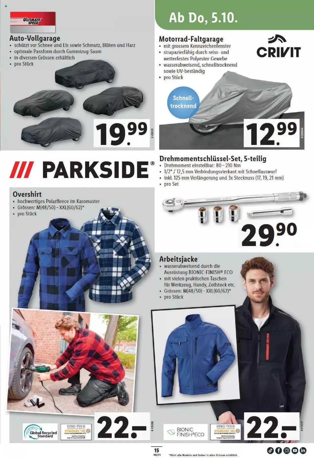 Lidl Aktionen von 5. Oktober bis 11. Oktober 2023 - Prospekt seite  15