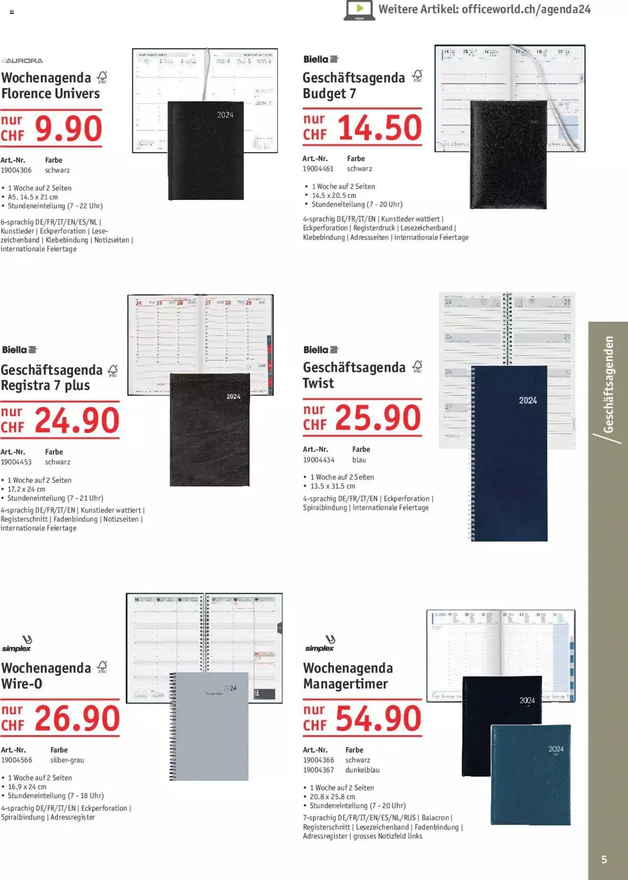 Office World Aktionen Agenden & Kalender von 27. September bis 31. Dezember 2023 - Prospekt seite  5