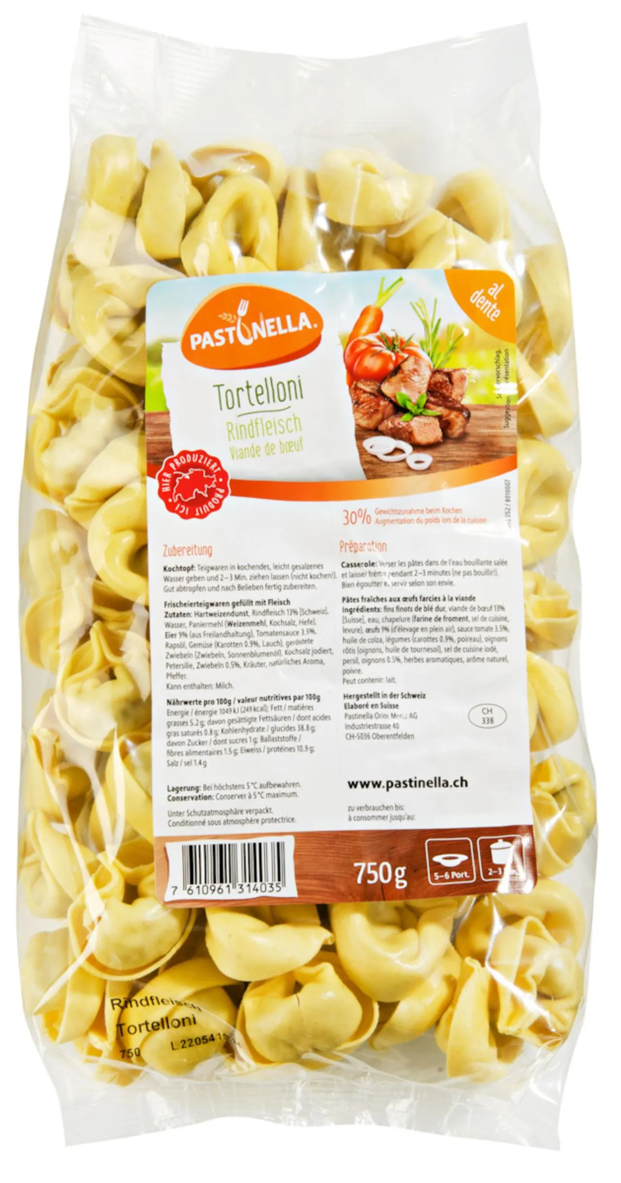 Pastinella Tortelloni Rindfleisch Al Dente