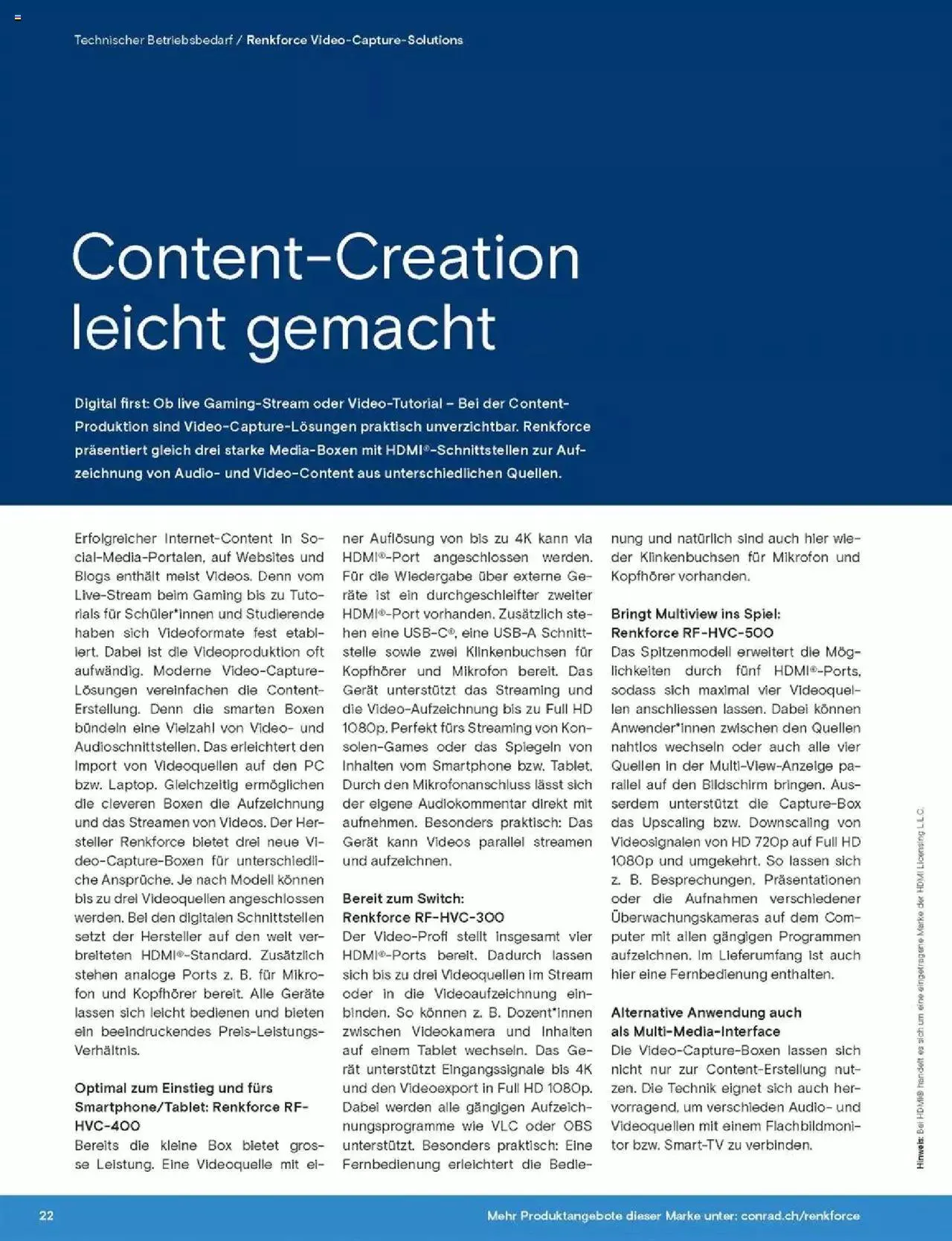 Conrad Innovation News von 24. Februar bis 31. Dezember 2023 - Prospekt seite 22